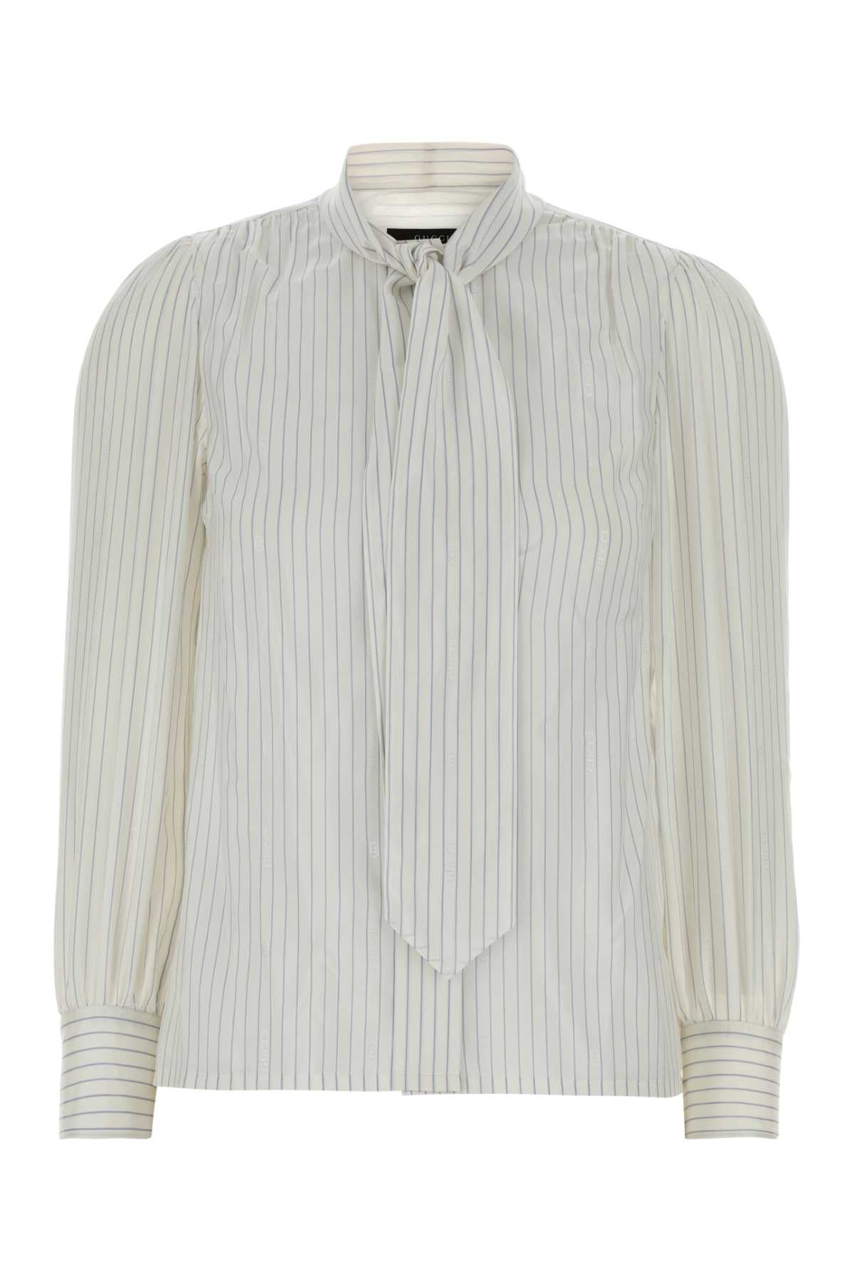 Gucci Women Embroidered Silk Shirt