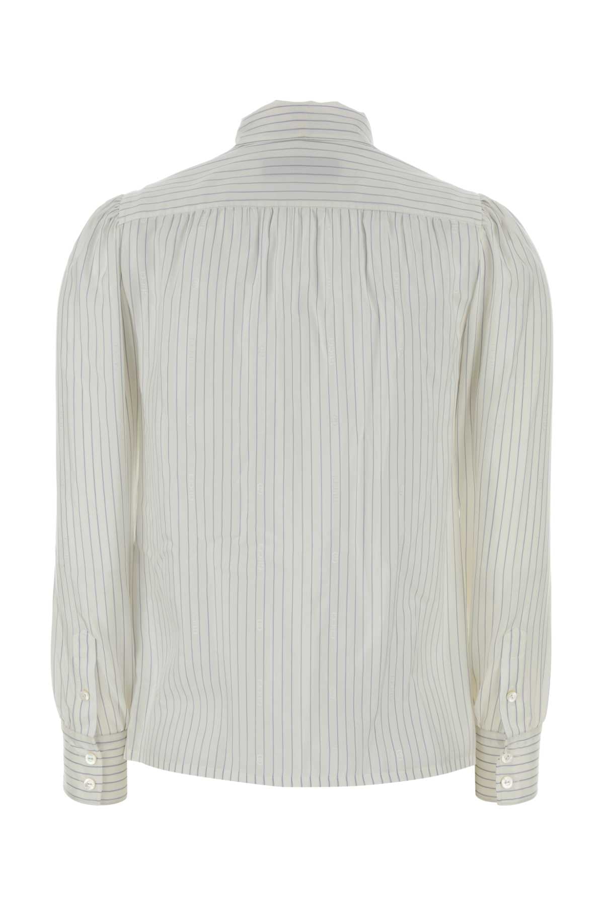 Gucci Women Embroidered Silk Shirt