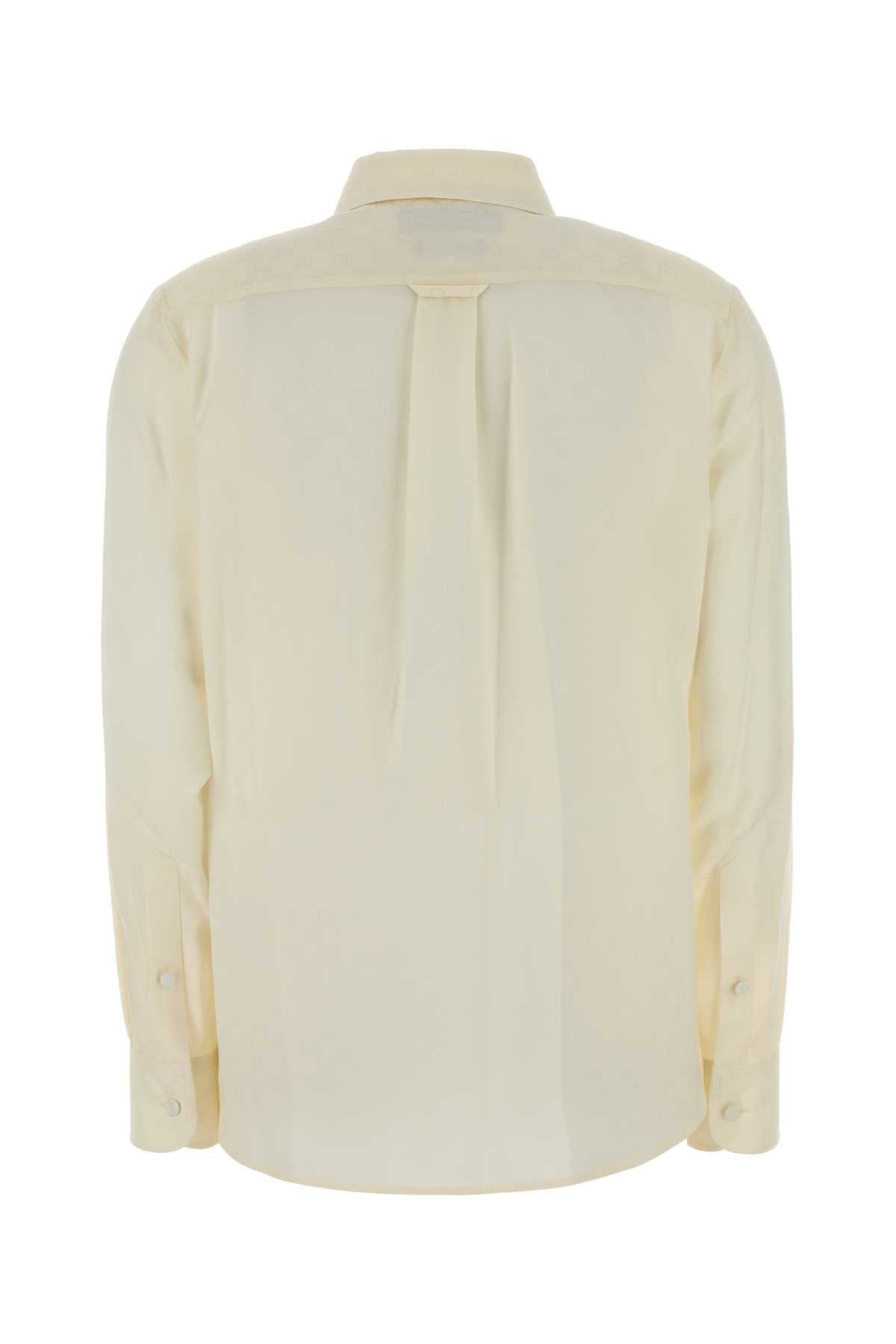 Gucci Women White Crepe Shirt