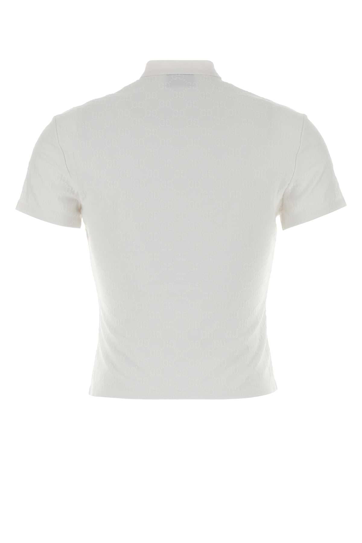 Gucci Women White Gg Jacquard Top