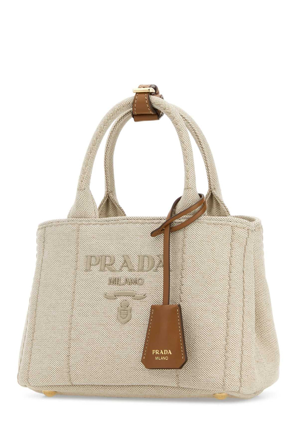 Prada Women Two-Tone Canvas Mini Prada Jardiniã¨Re Handbag