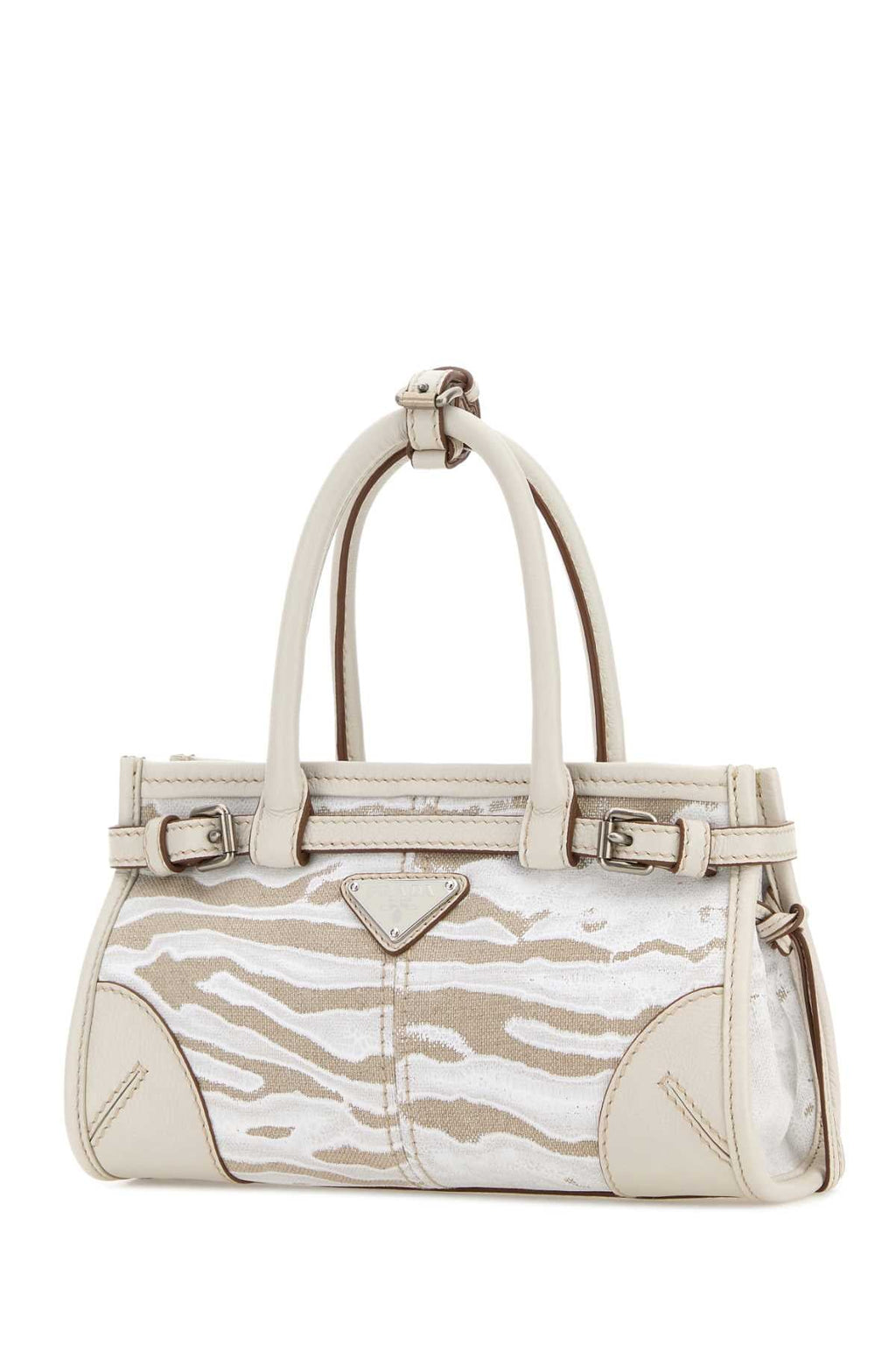 Prada Women Printed Canvas Small Prada Bonnie Handbag