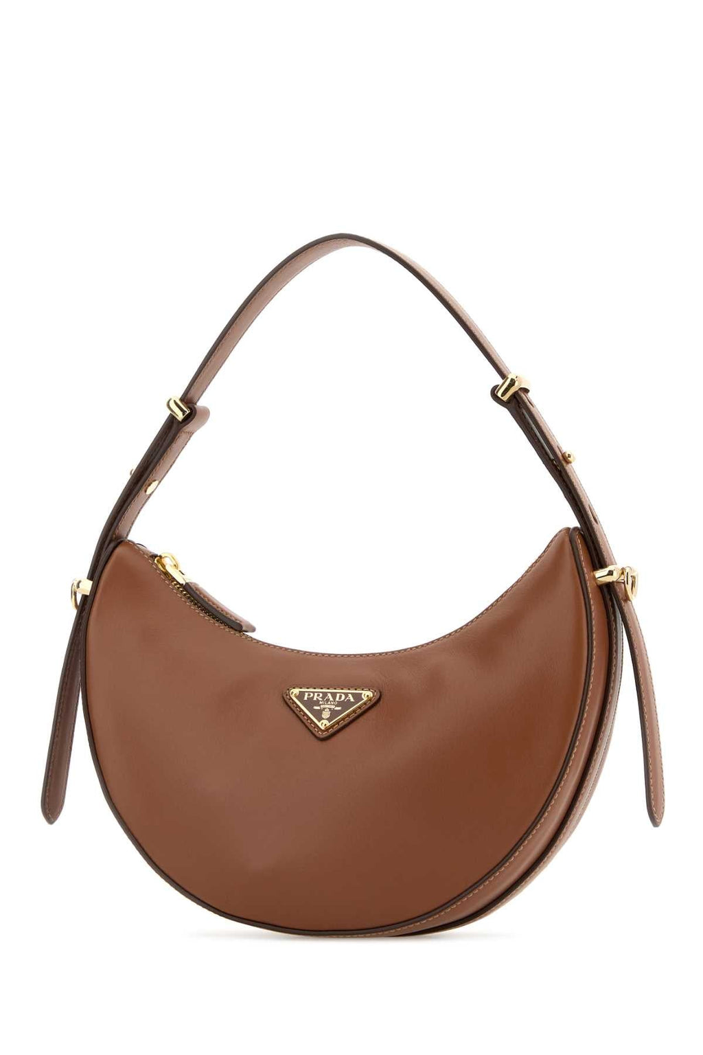 Prada Women Caramel Leather Arquã¨ Handbag