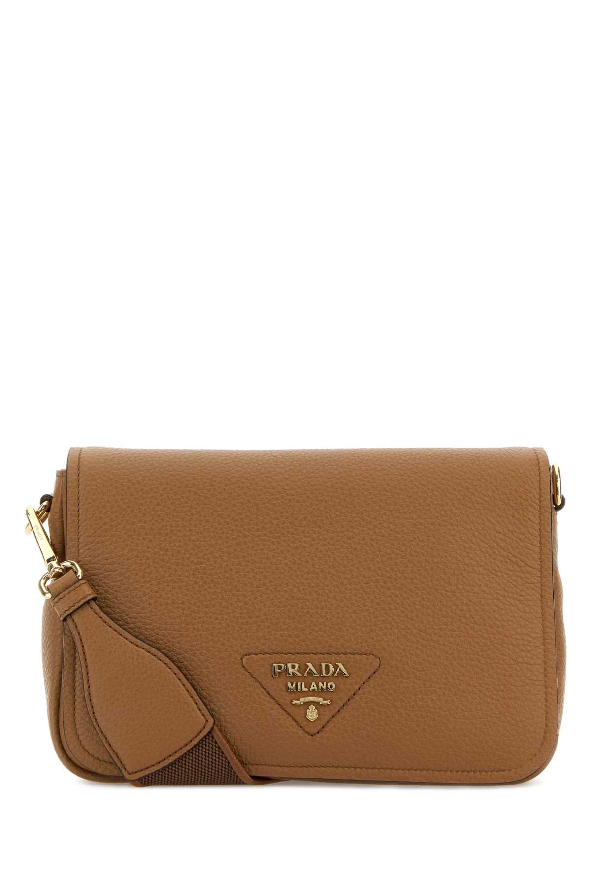 Prada Women Brown Leather Crossbody Bag