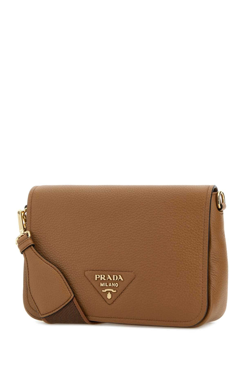 Prada Women Brown Leather Crossbody Bag