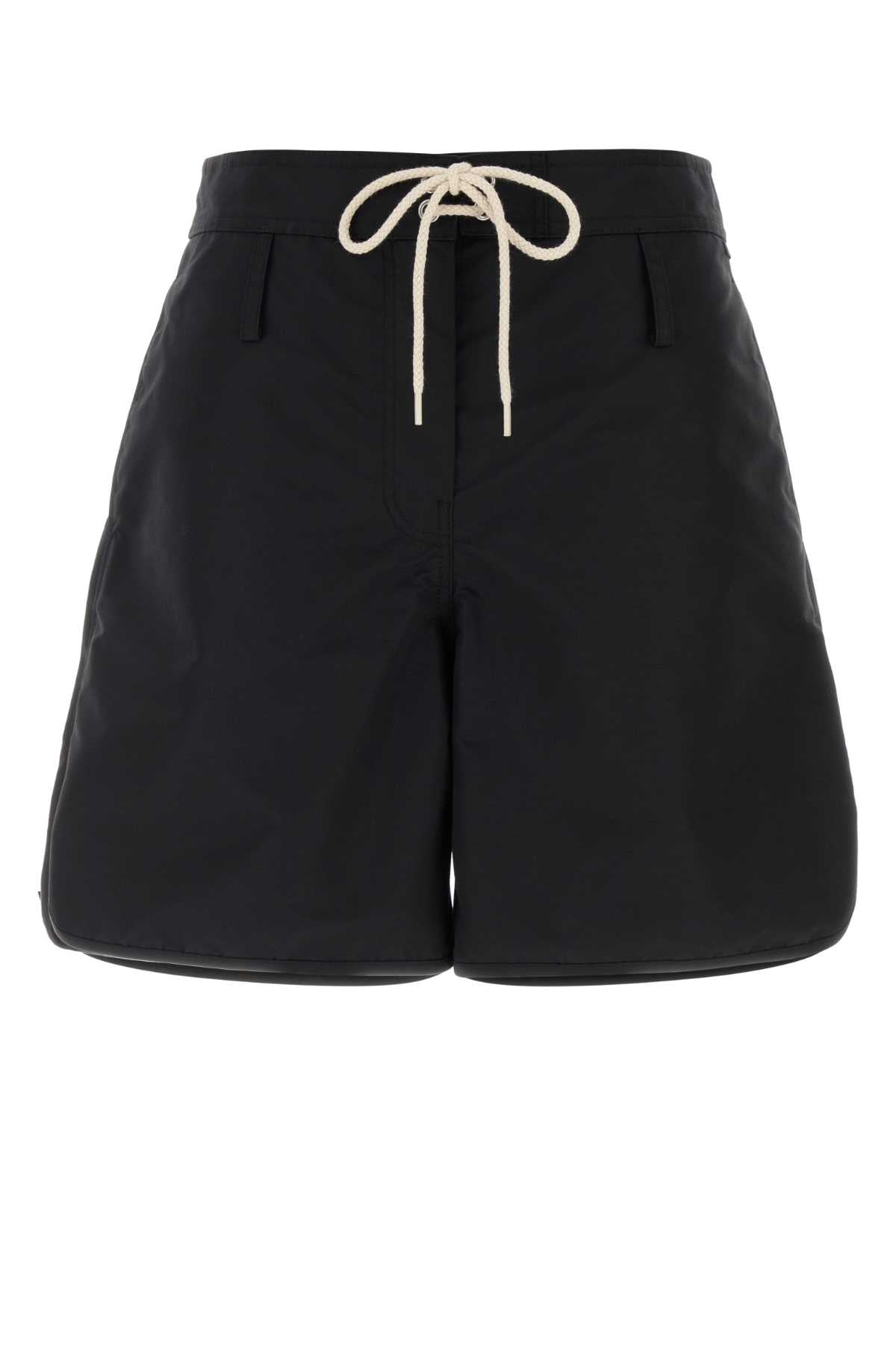 Prada Women Black Nylon Shorts