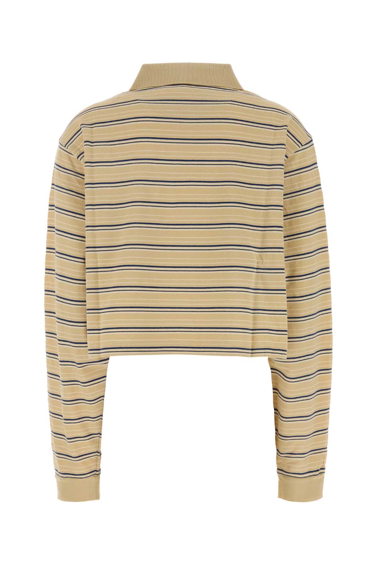 Prada Women Embroidered Piquet Polo Shirt