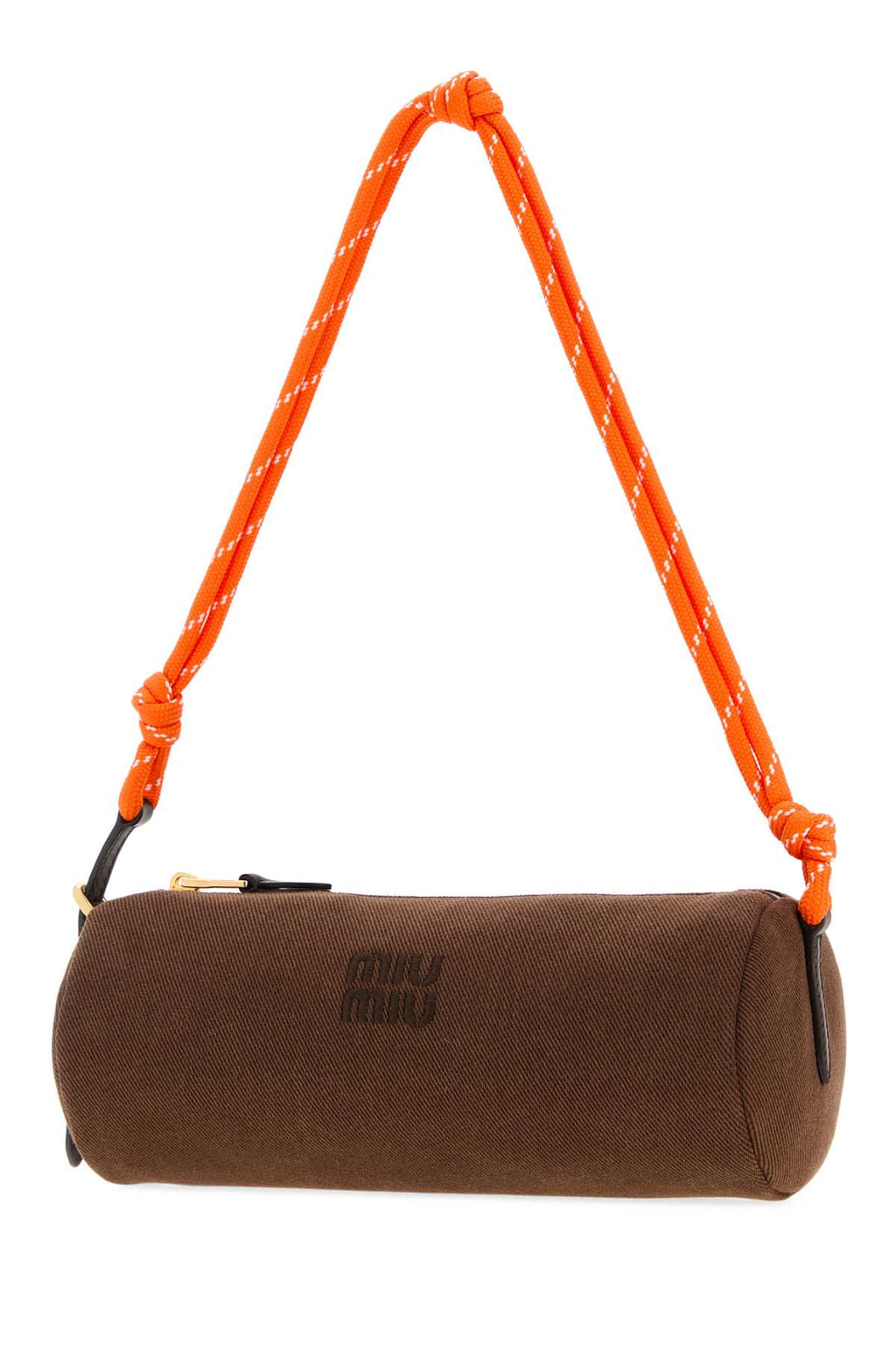 Miu Miu Women Brown Gabardine Shoulder Bag