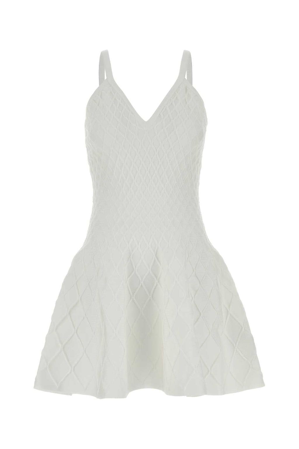 Balmain Women White Knit Mini Dress