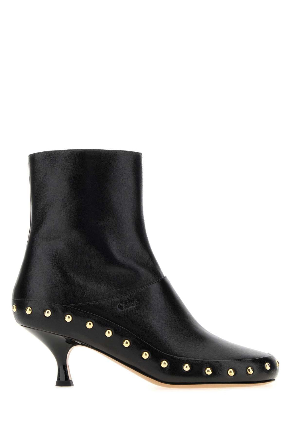 Chloe Women Black Leather Junie Ankle Boots