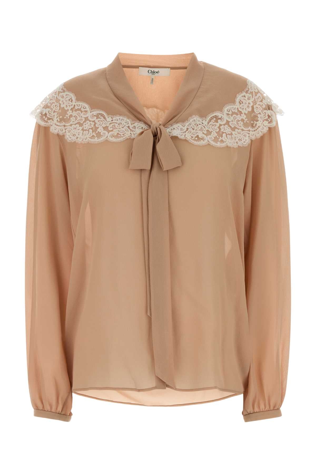 Chloe Women Skin Pink Crepe Blouse