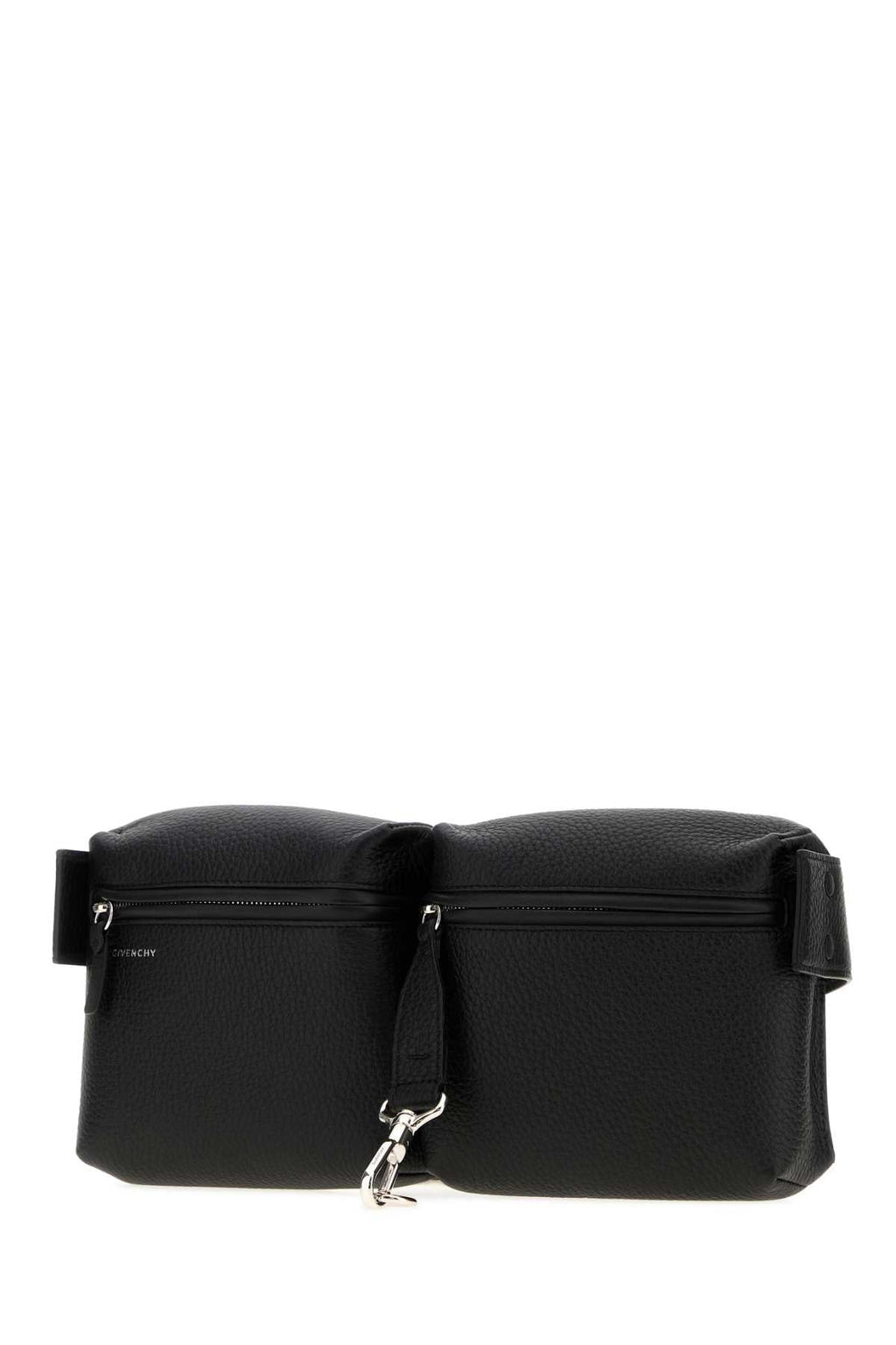 Givenchy Men Black Leather Fold Belt Bag
