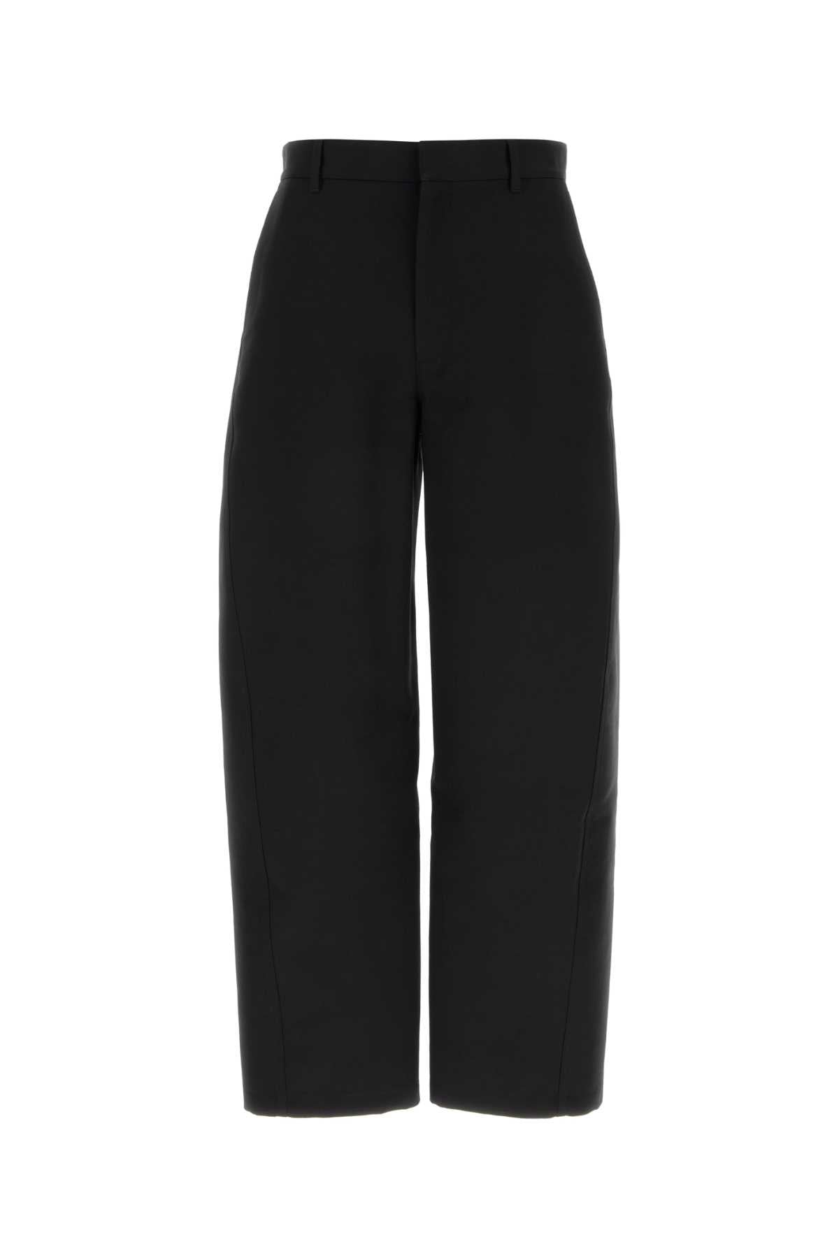 Givenchy Men Black Cotton Wide-Leg Pant