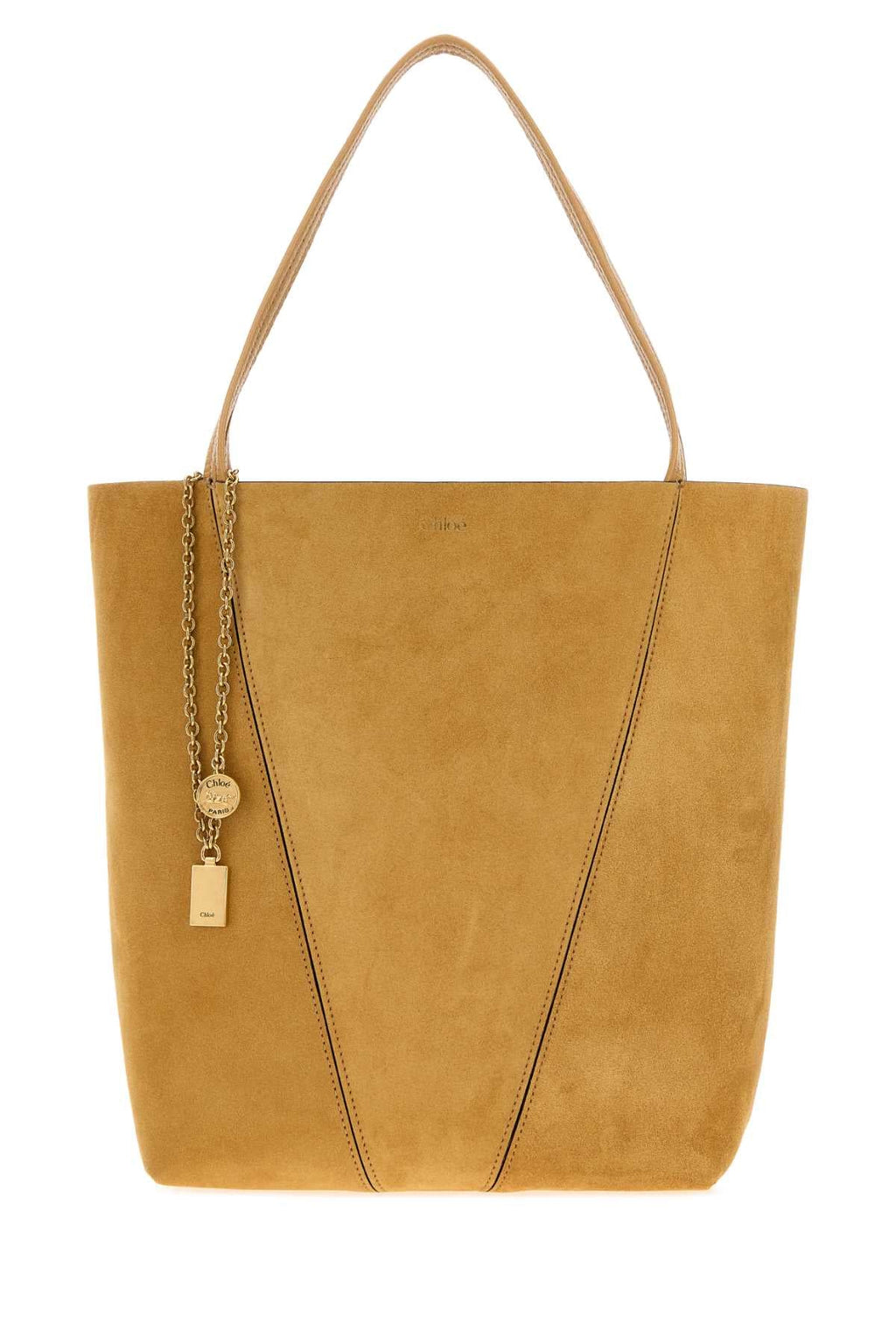 Chloe Women Mustard Suede Chloã¨ Spin Shopping Bag