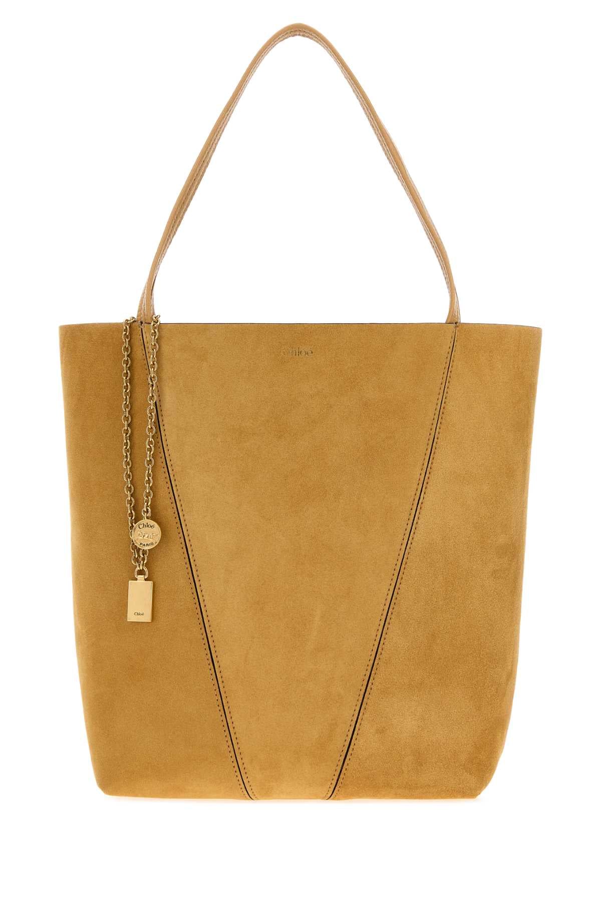 Chloe Women Mustard Suede Chloã¨ Spin Shopping Bag