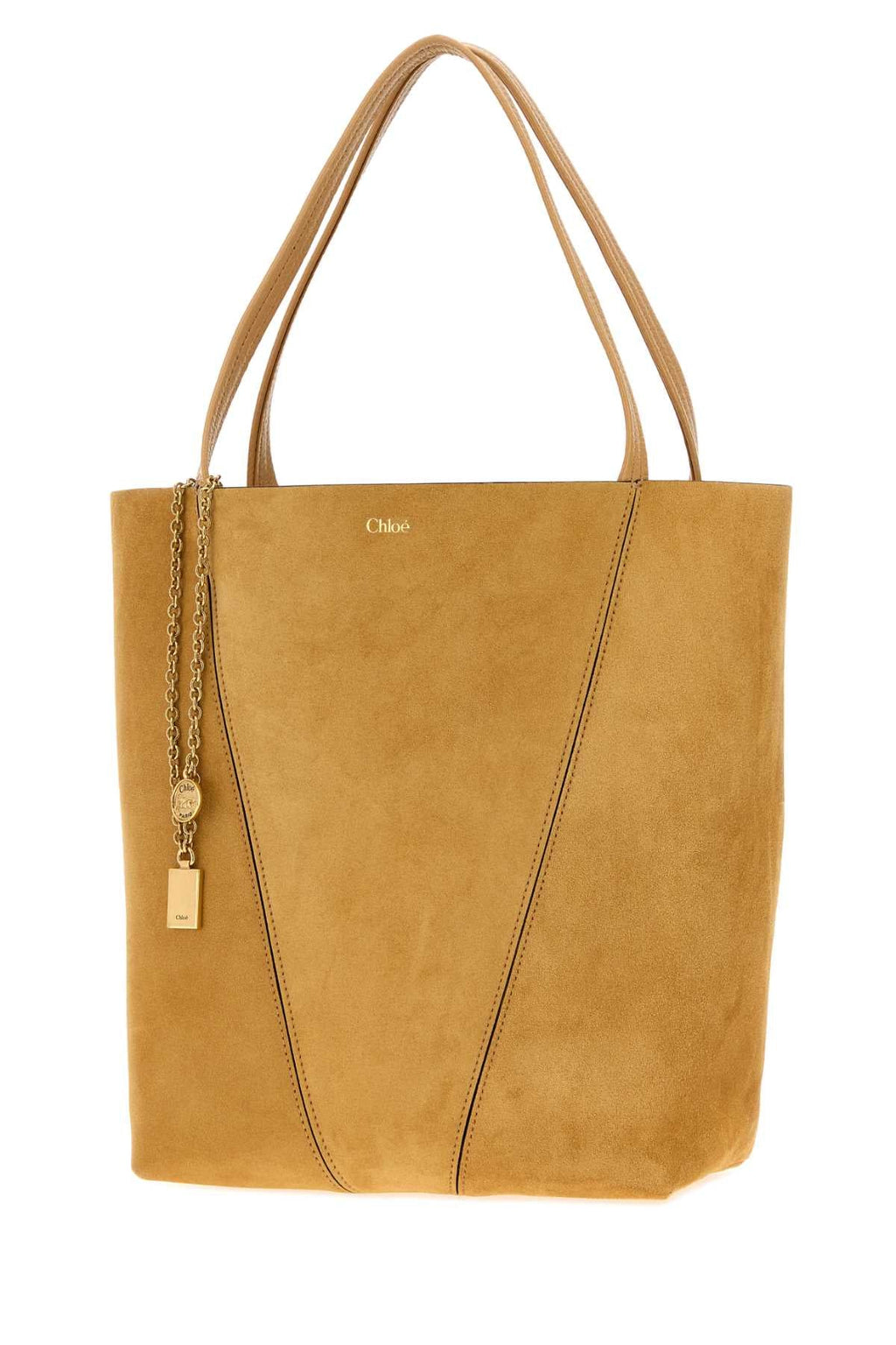 Chloe Women Mustard Suede Chloã¨ Spin Shopping Bag