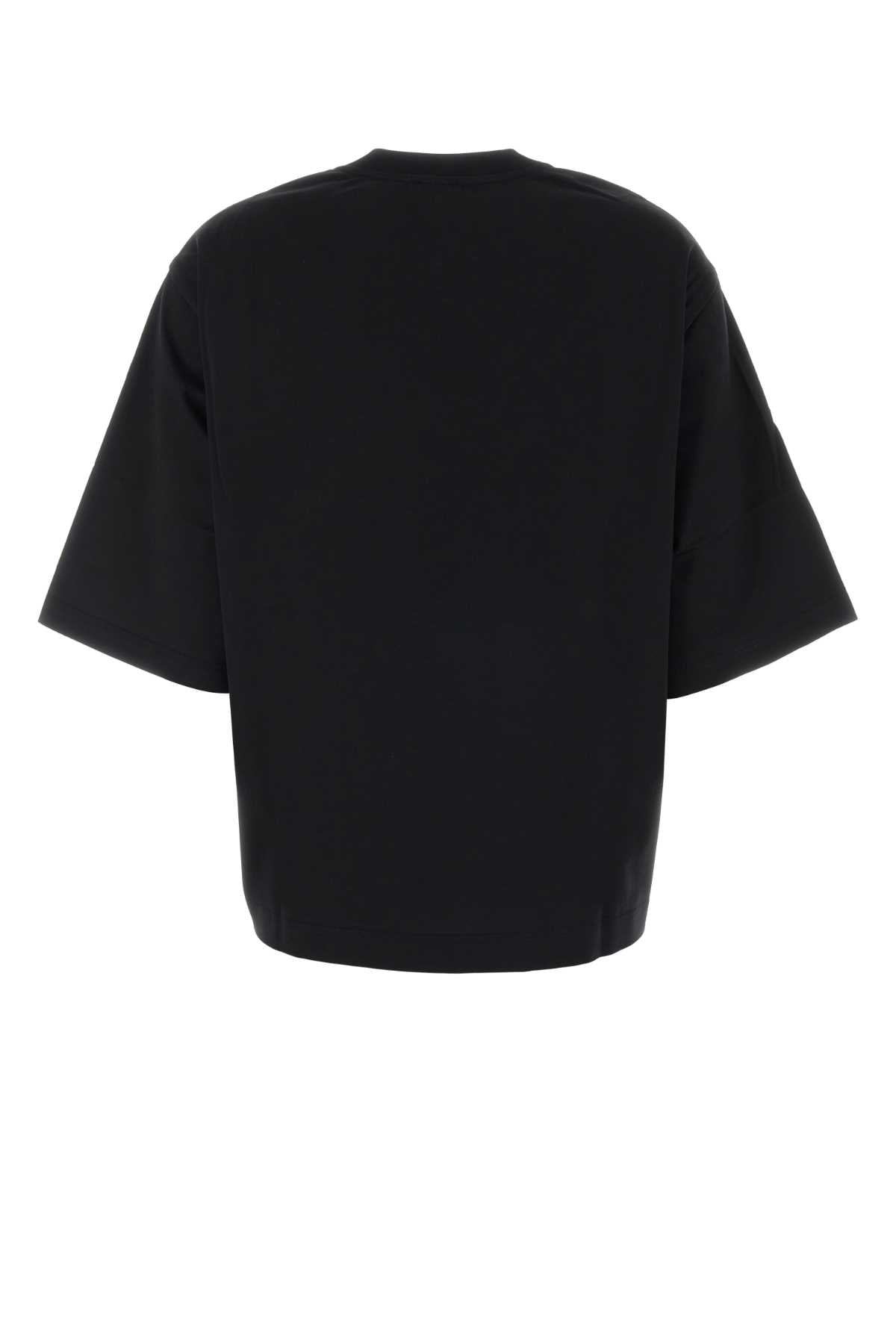 Dolce & Gabbana Women Black Twill And Jersey T-Shirt