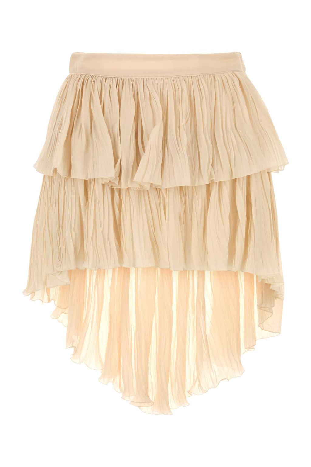 Blumarine Women Skin Pink Georgette Mini Skirt