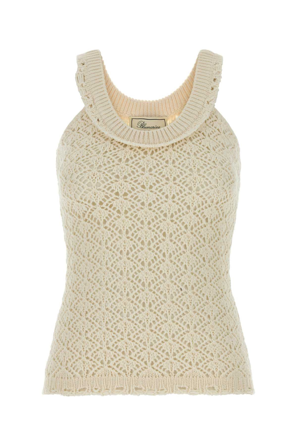 Blumarine Women Ivory Knit Top