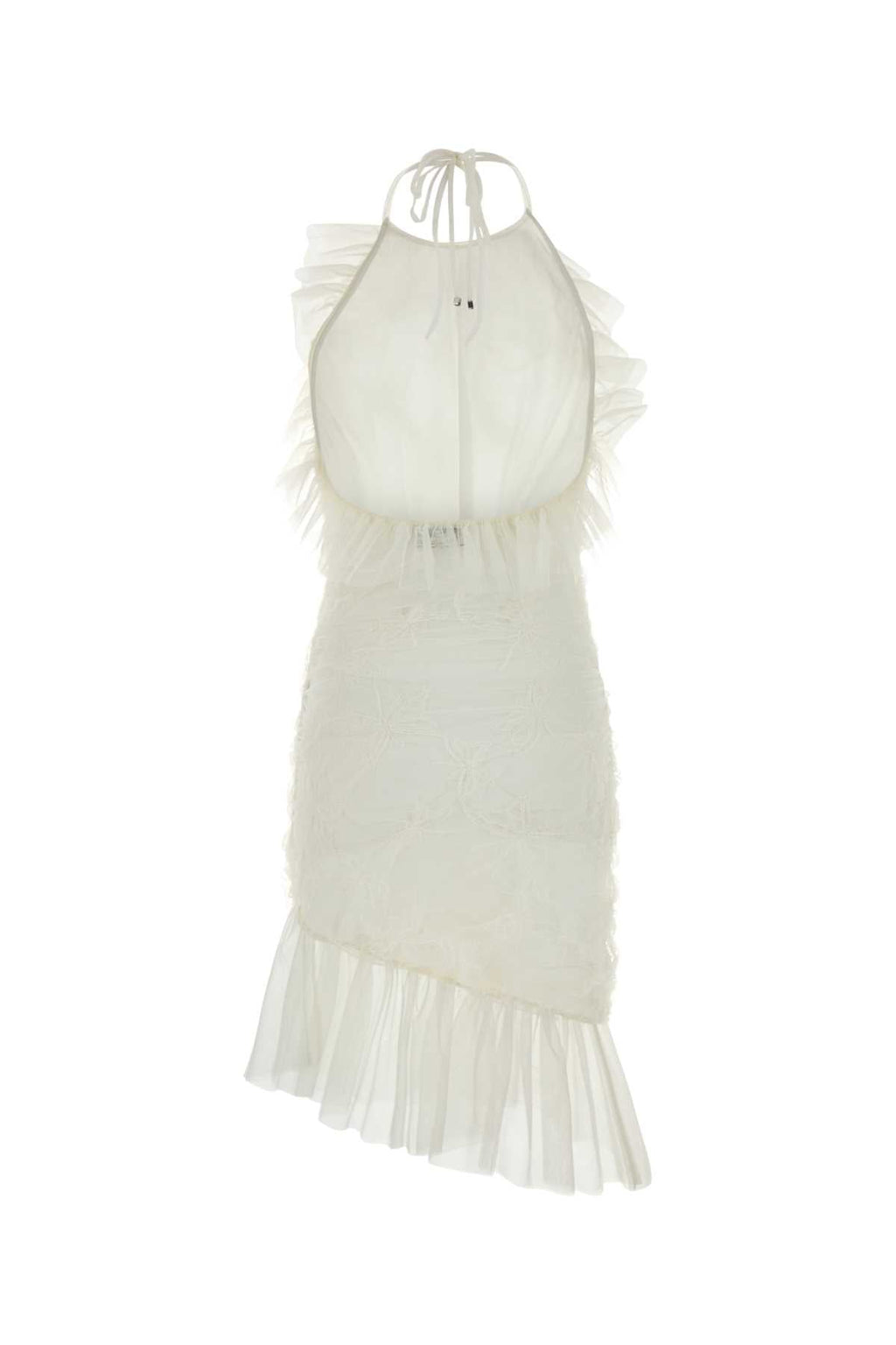 Blumarine Women White Tulle Mini Dress