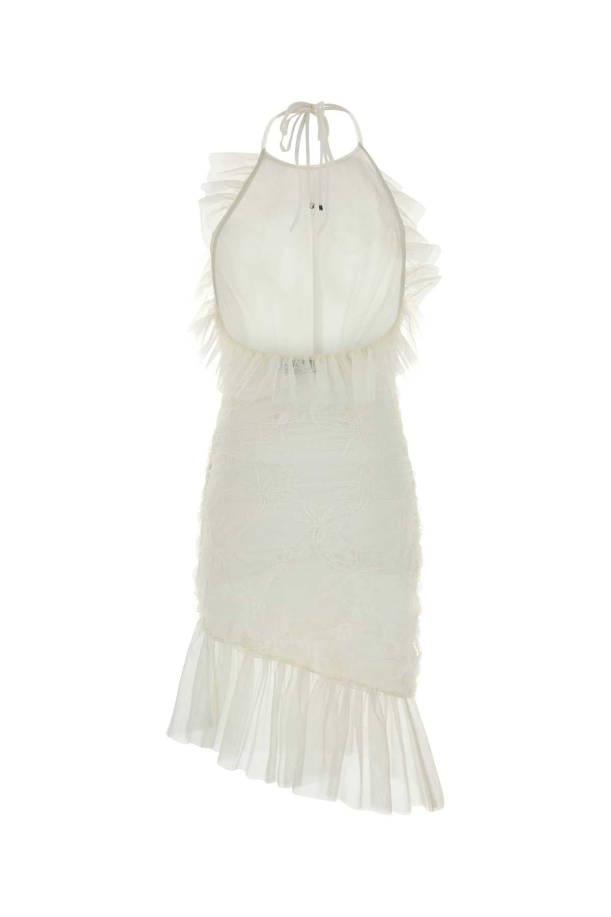 Blumarine Women White Tulle Mini Dress