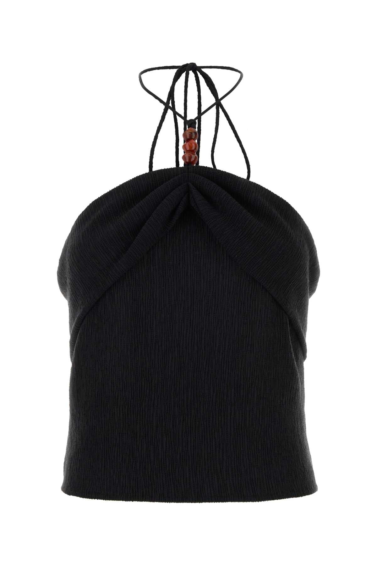 Magda Butrym Women Black Stretch Jersey Top