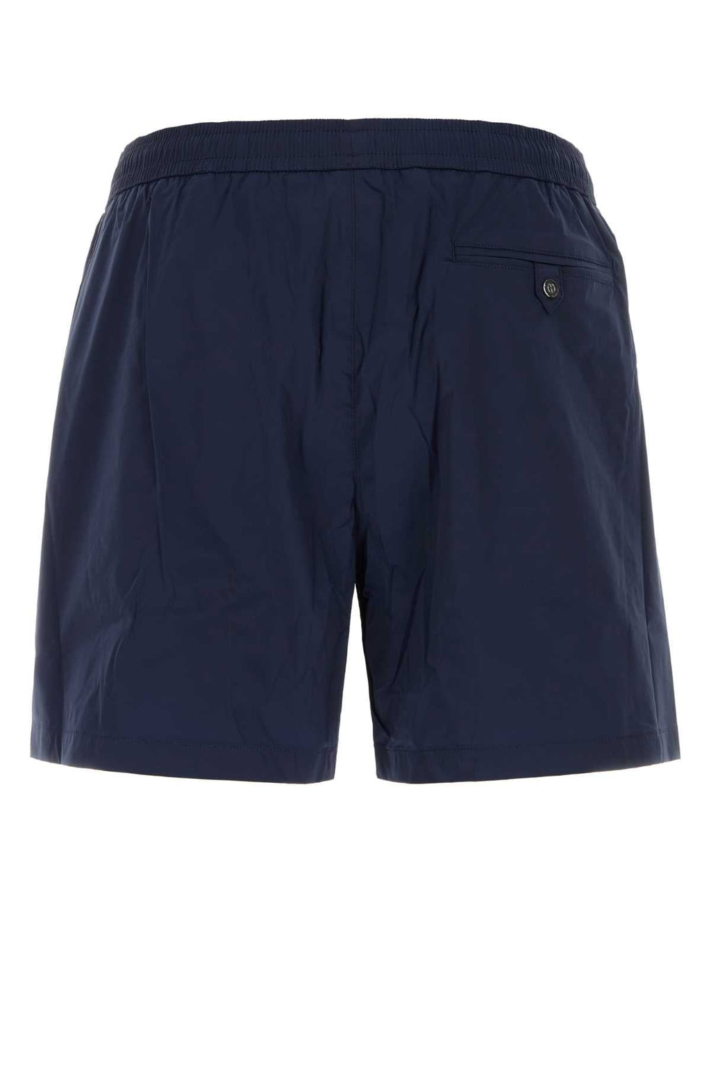 Giorgio Armani Men Navy Blue Stretch Nylon Swimming Shorts