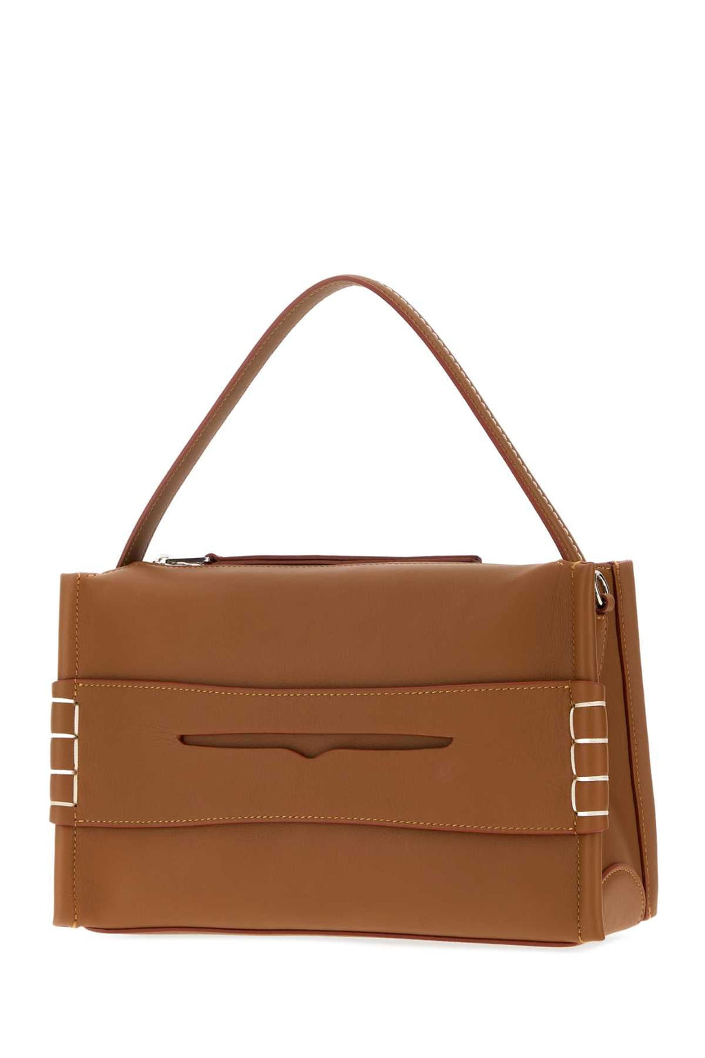 Jw Anderson Women Camel Leather Loafers Handbag