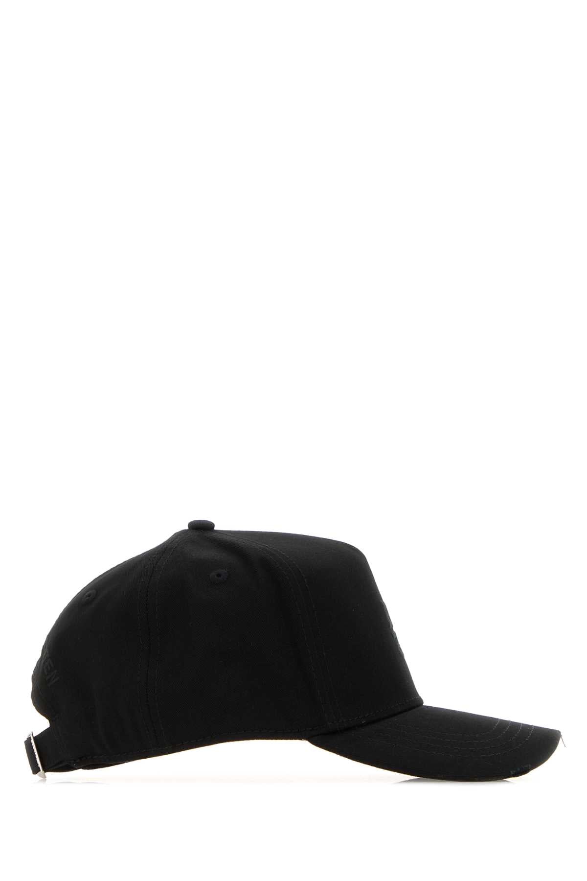 Dsquared Men Black Cotton Baseball Cap
