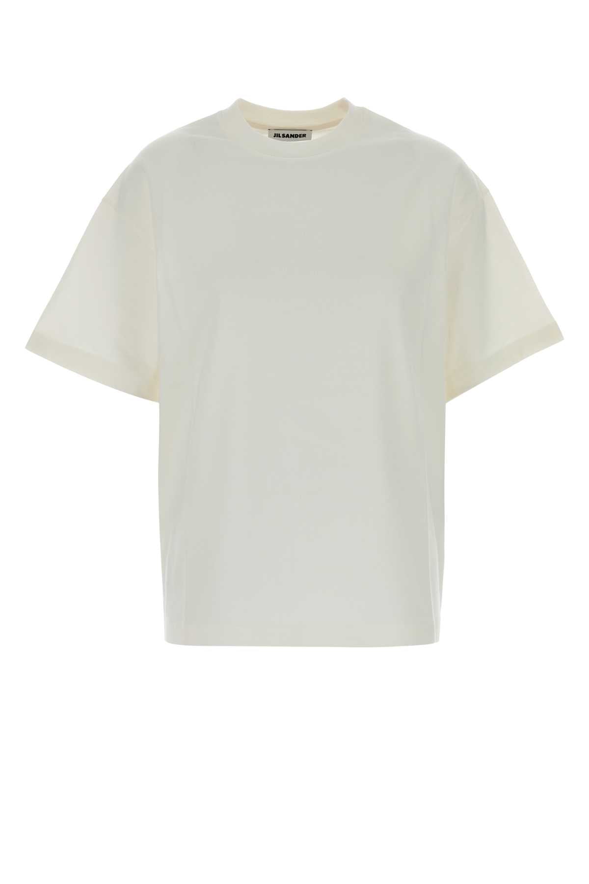 Jil Sander Women White Cotton T-Shirt