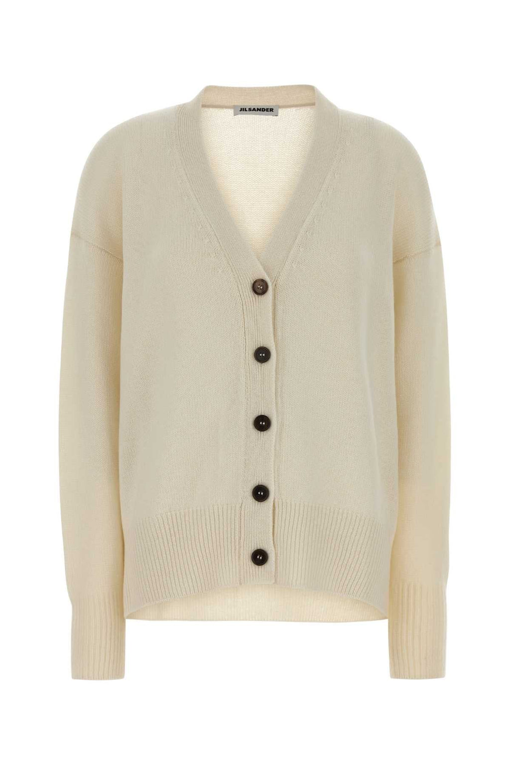 Jil Sander Women Ivory Cashmere Oversize Cardigan