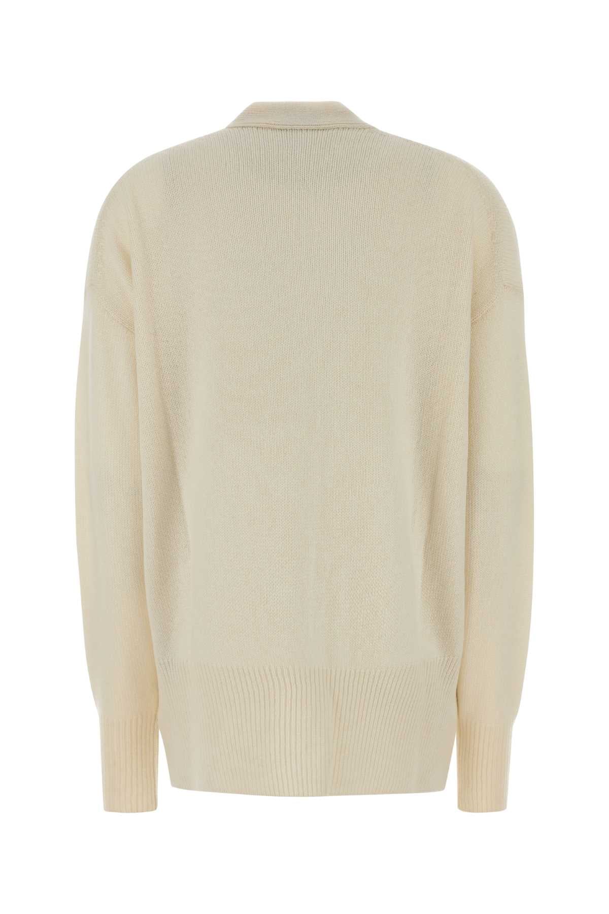 Jil Sander Women Ivory Cashmere Oversize Cardigan