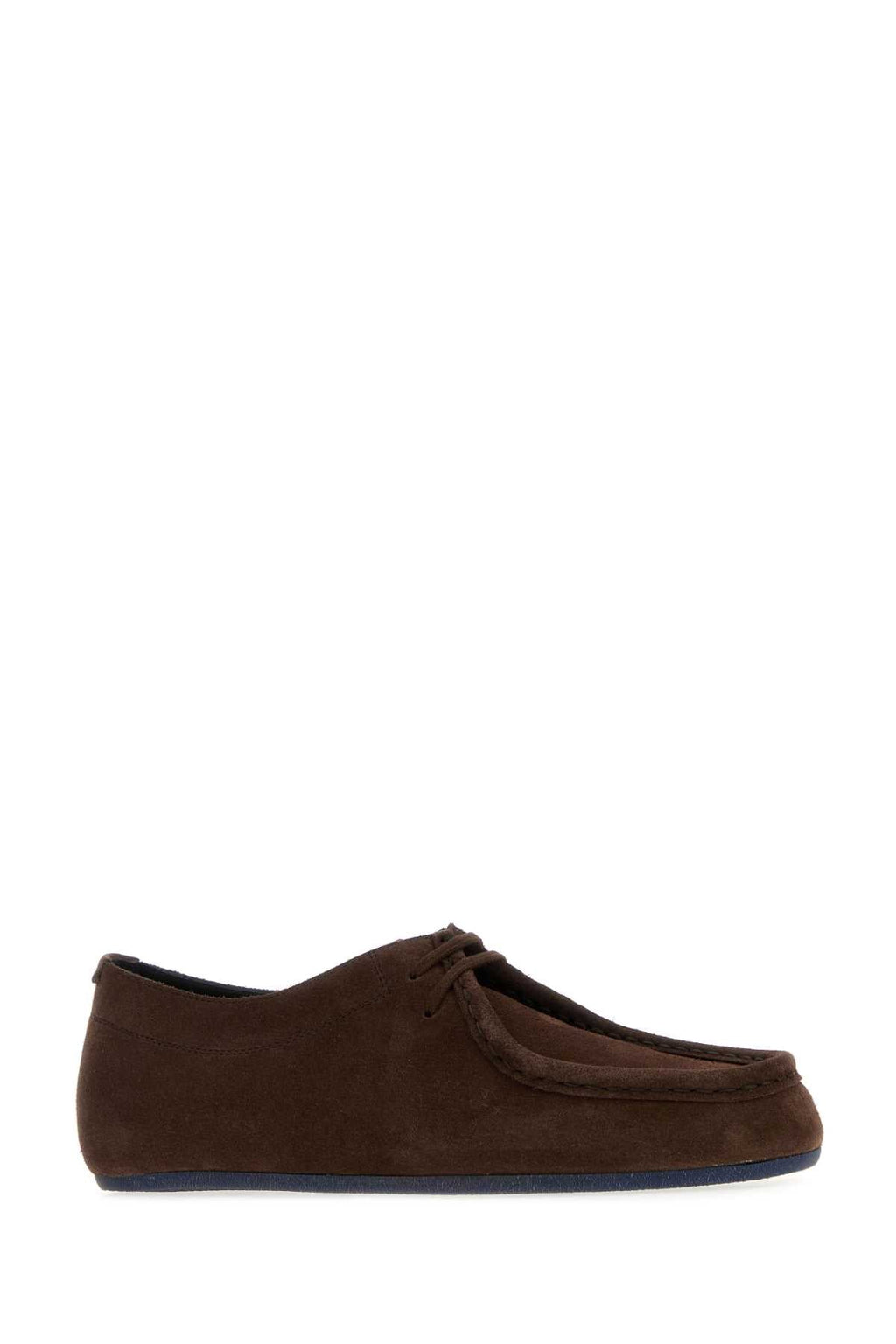 Jil Sander Men Dark Brown Suede Lace-Up Shoes