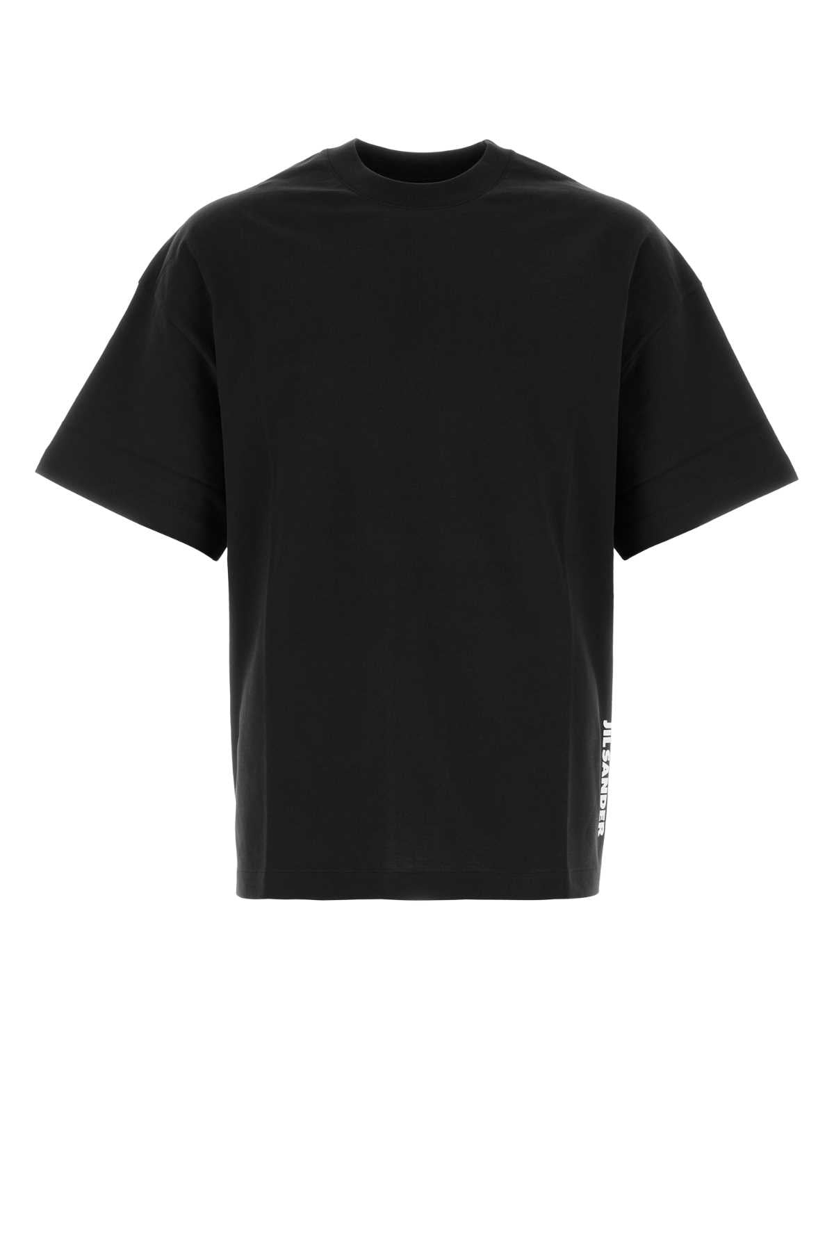 Jil Sander Men Black Cotton T-Shirt