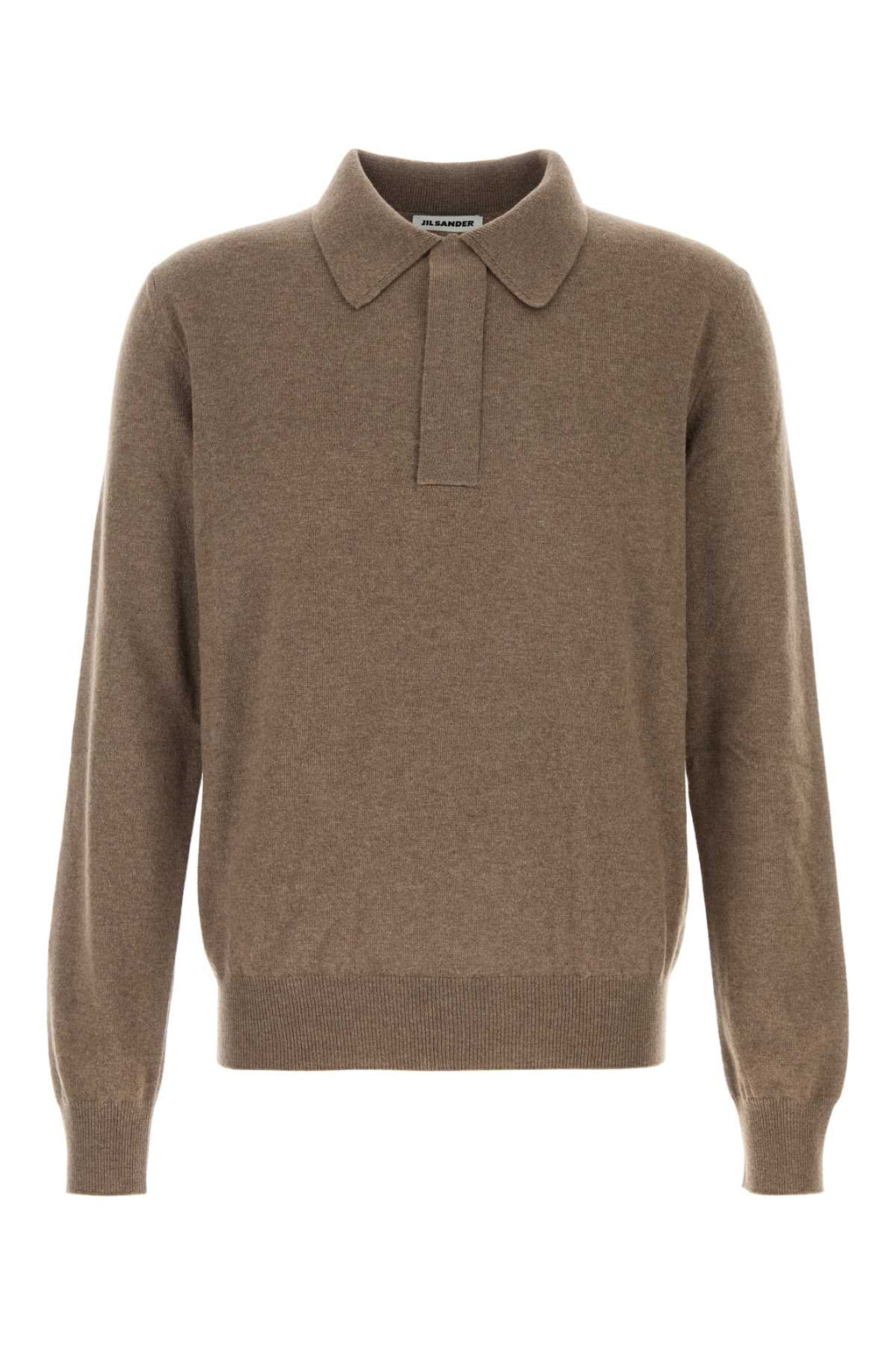 Jil Sander Men Mud Wool Polo Shirt