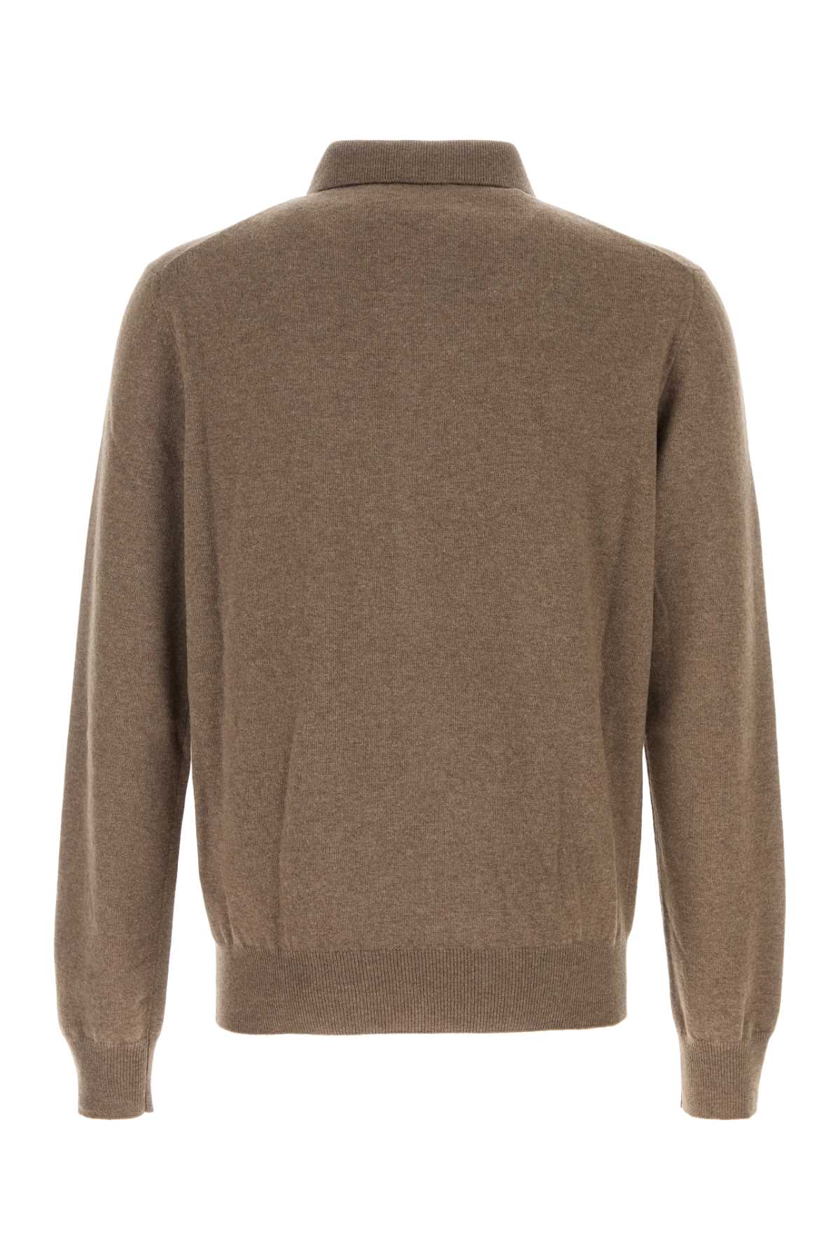 Jil Sander Men Mud Wool Polo Shirt