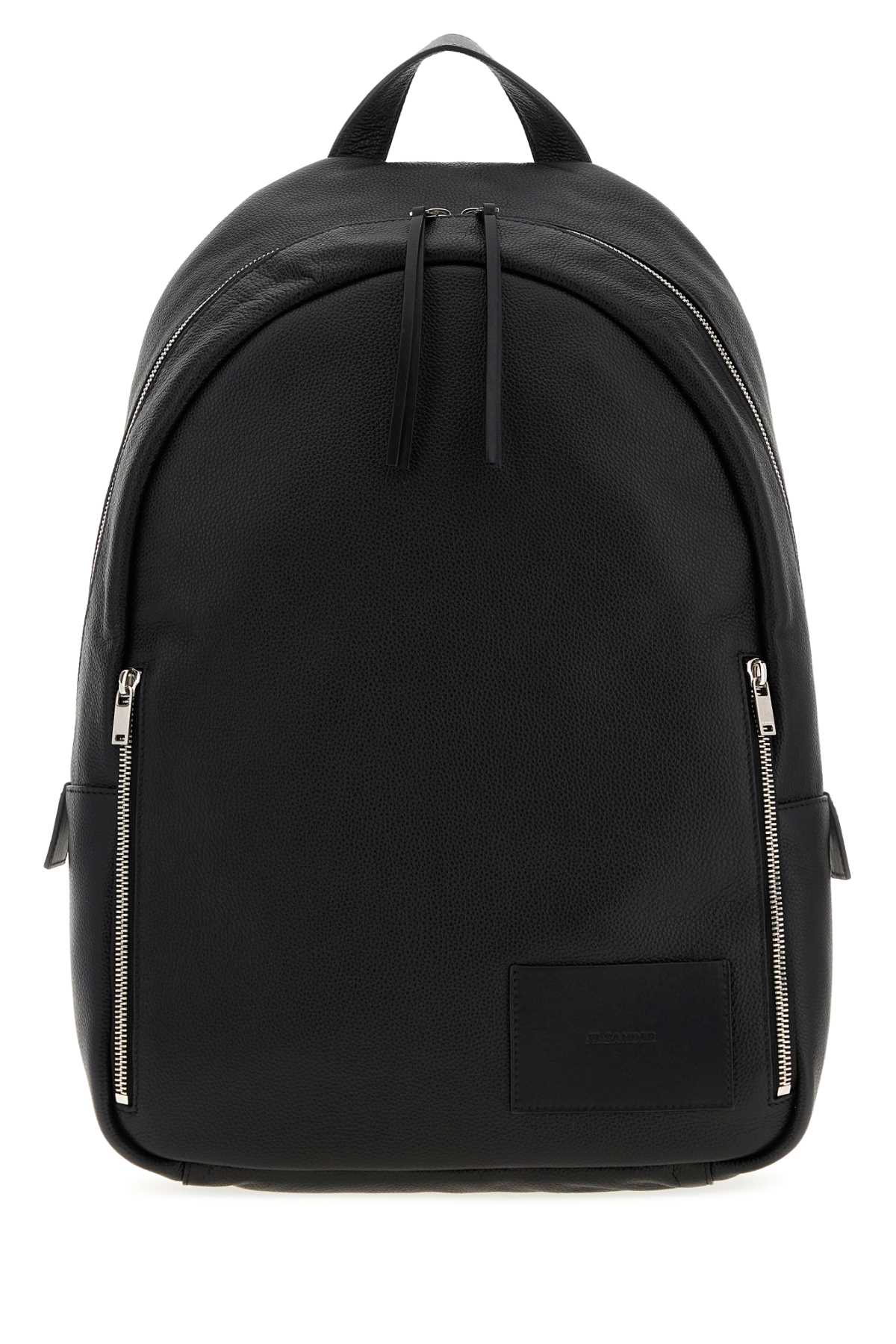 Jil Sander Men Black Leather Backpack