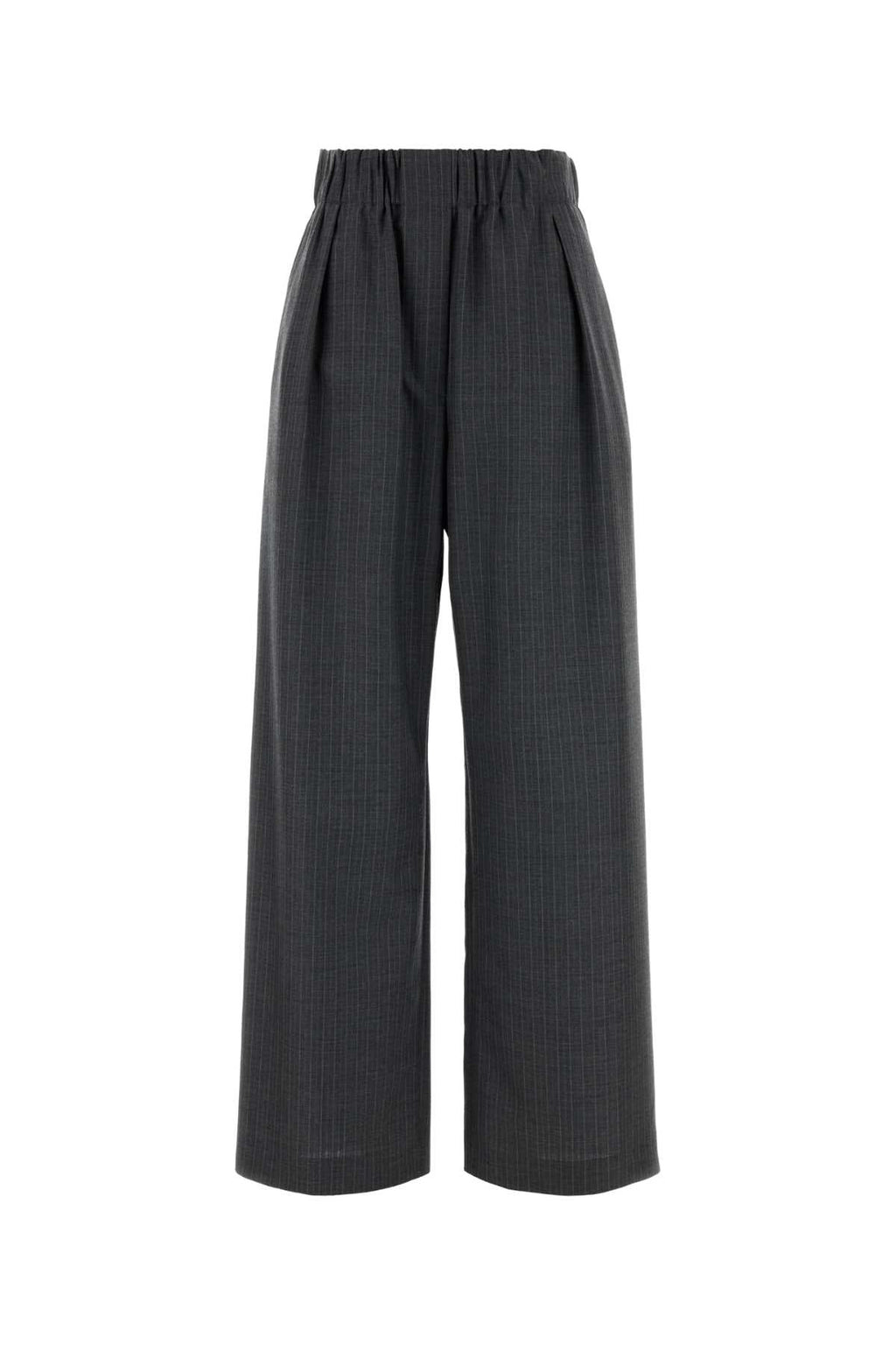 Jil Sander Women Embroidered Wool Wide-Leg Pant