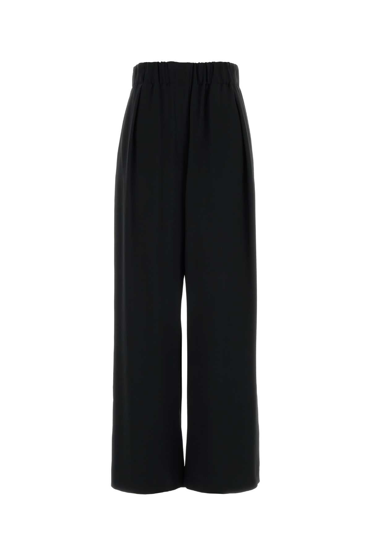 Jil Sander Women Black Crepe Wide-Leg Pant