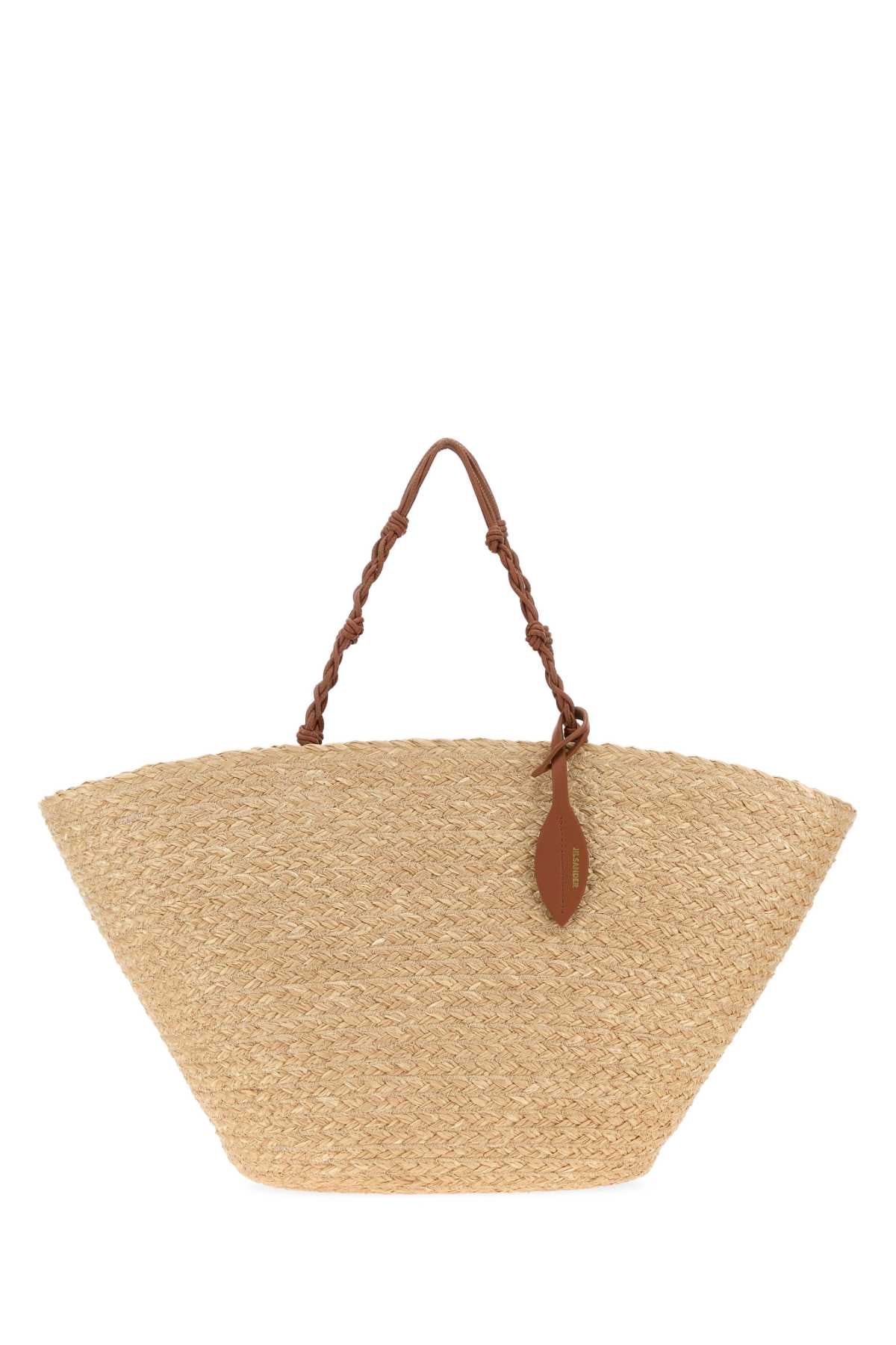 Jil Sander Women Raffia Large Tangle Bucket Bag