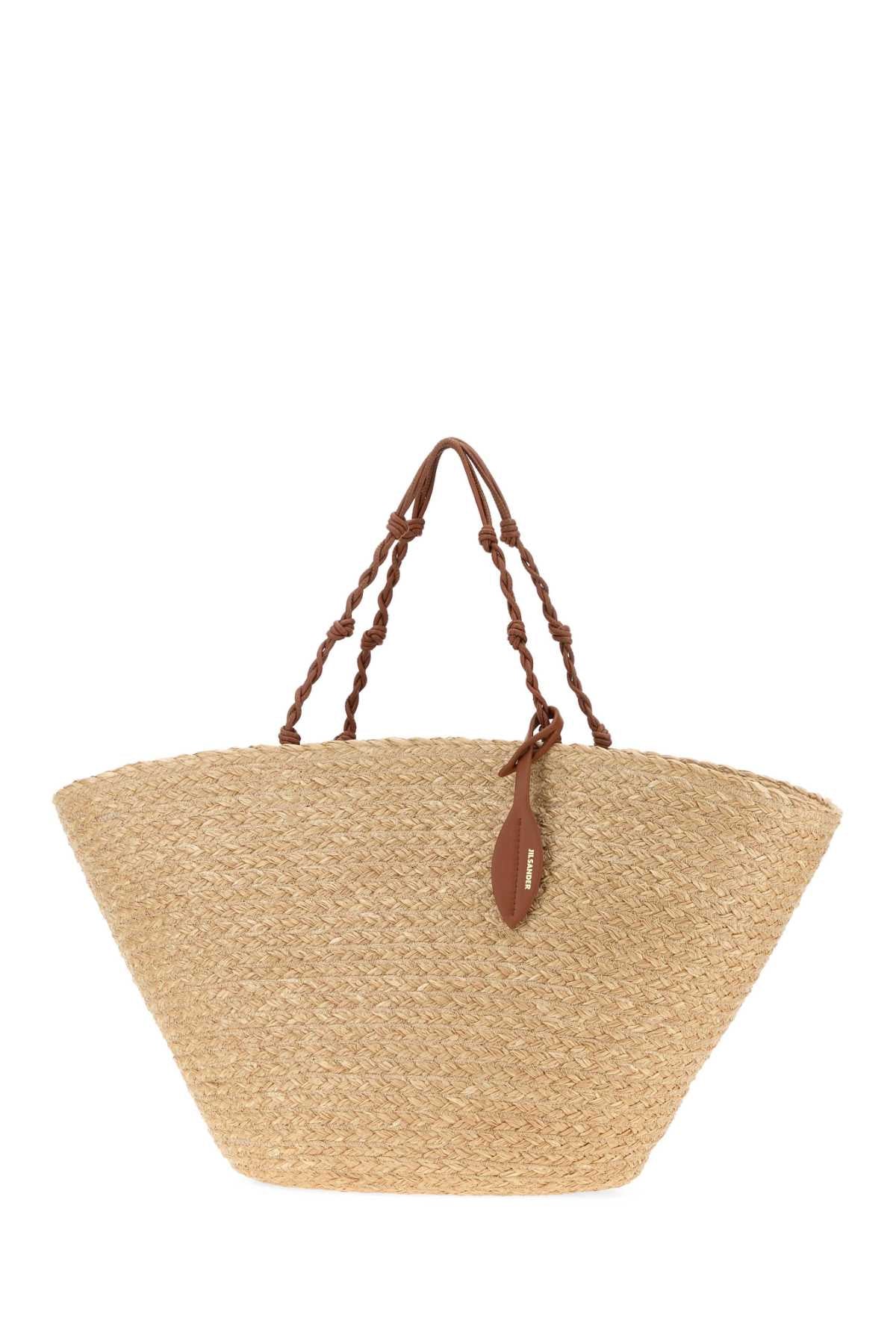 Jil Sander Women Raffia Large Tangle Bucket Bag