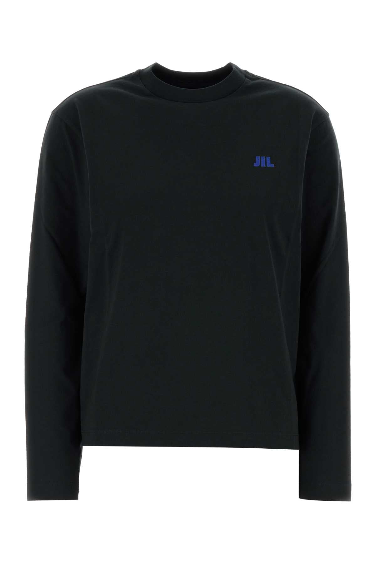 Jil Sander Women Black Cotton T-Shirt