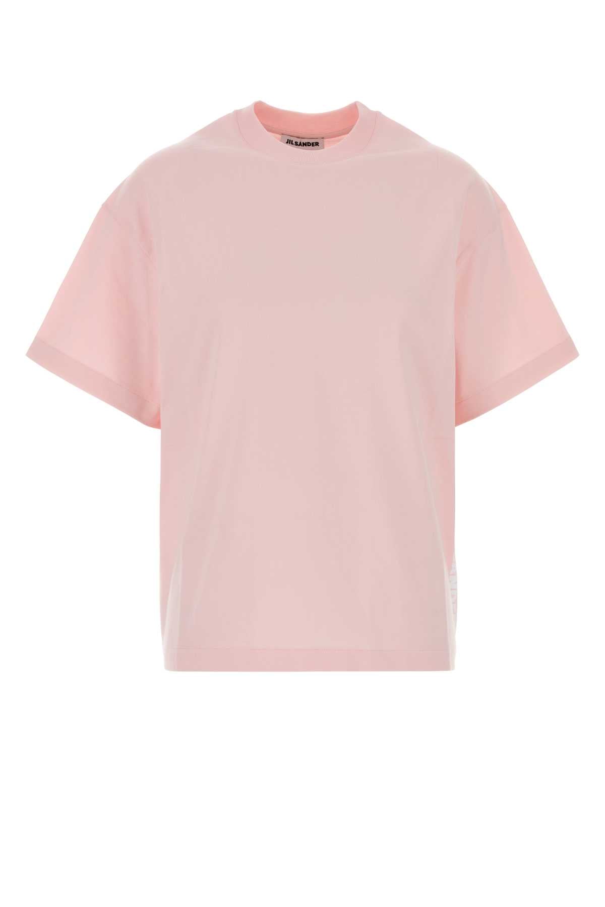 Jil Sander Women Pink Cotton T-Shirt