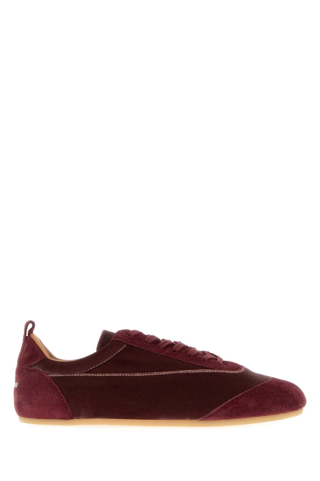 Jil Sander Women Tyrian Purple Velvet And Suede Etage Sneakers