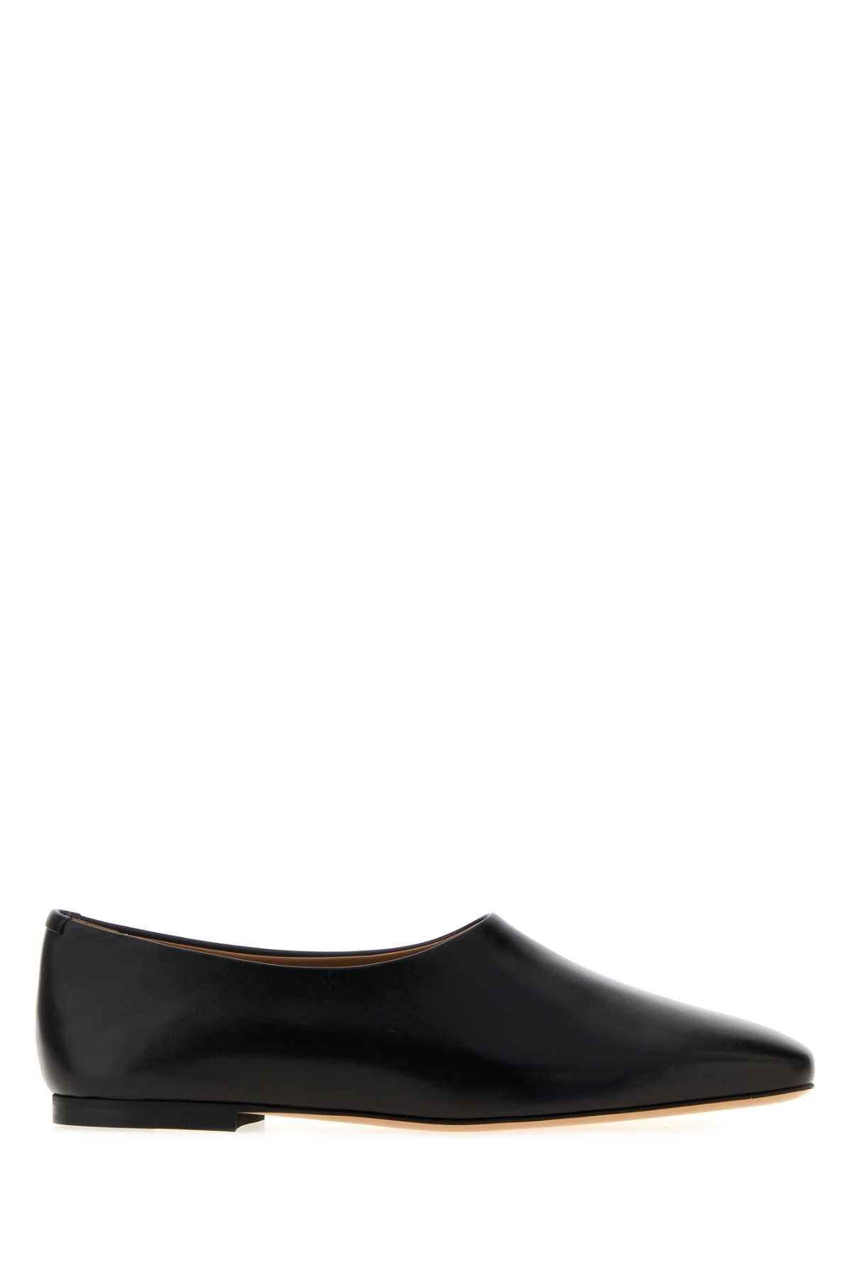 Jil Sander Women Black Leather Ballerinas
