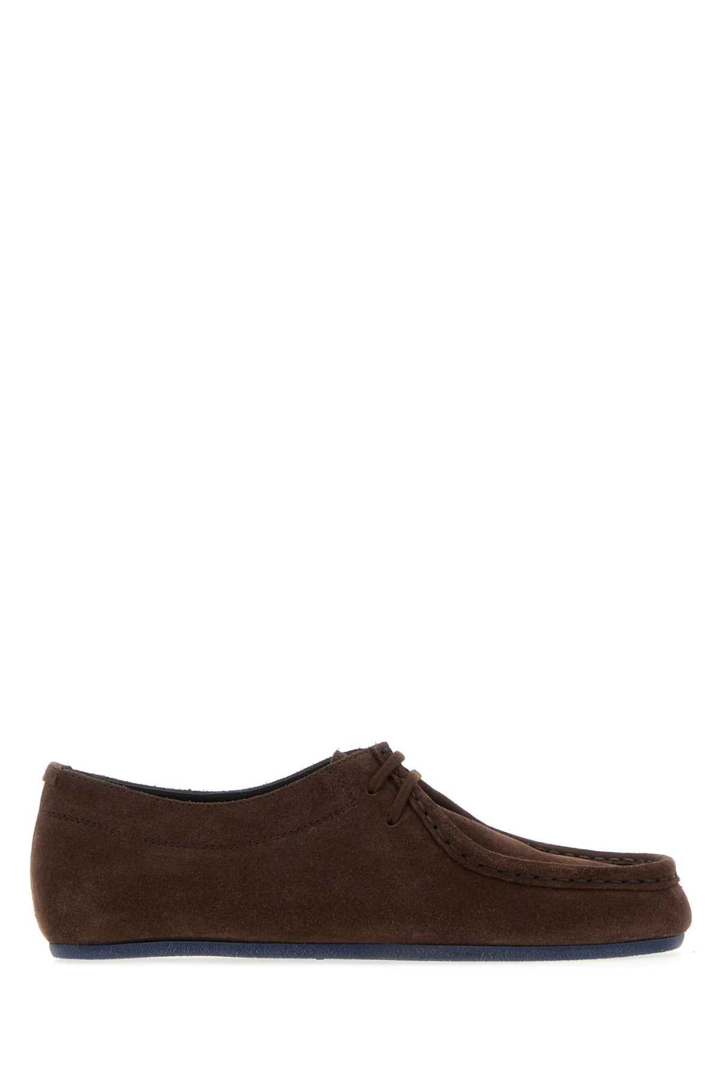 Jil Sander Women Brown Suede Hood Lace-Up Shoes