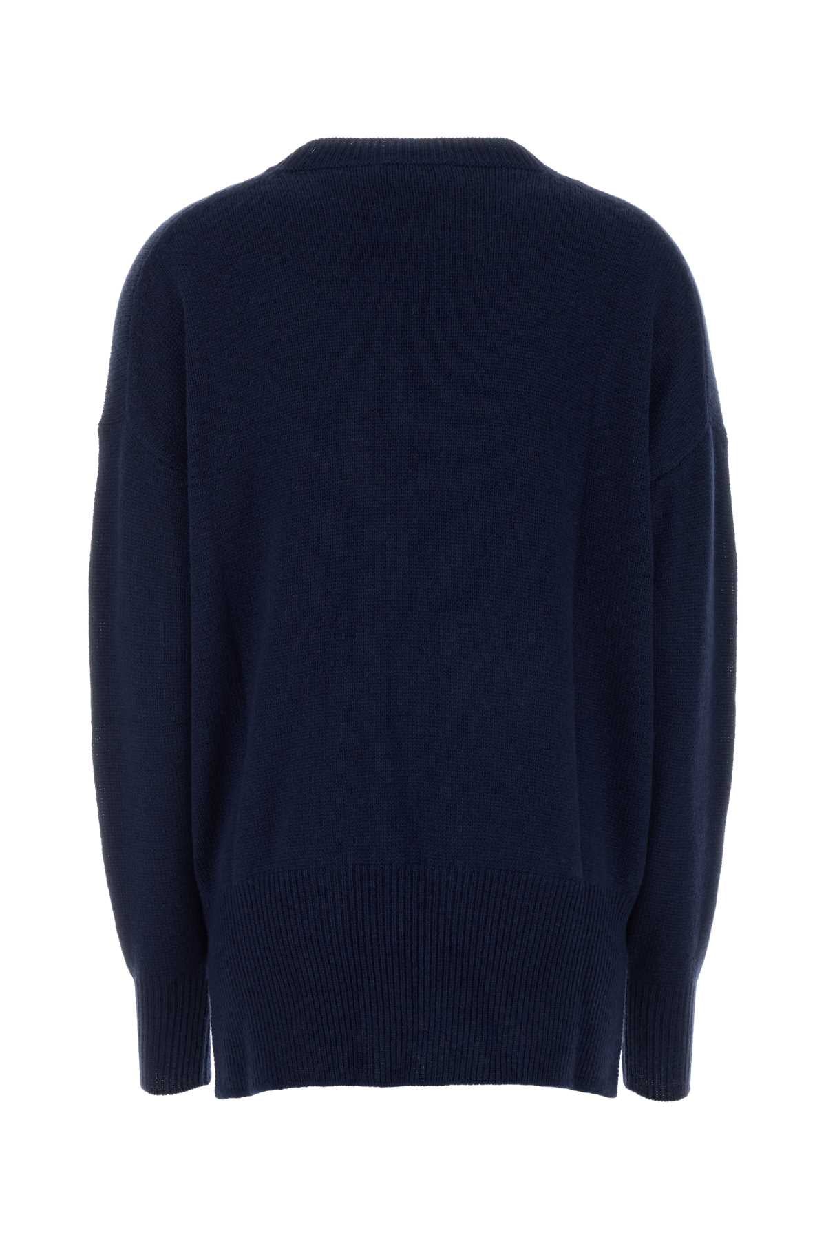 Jil Sander Women Navy Blue Cashmere Oversize Sweater