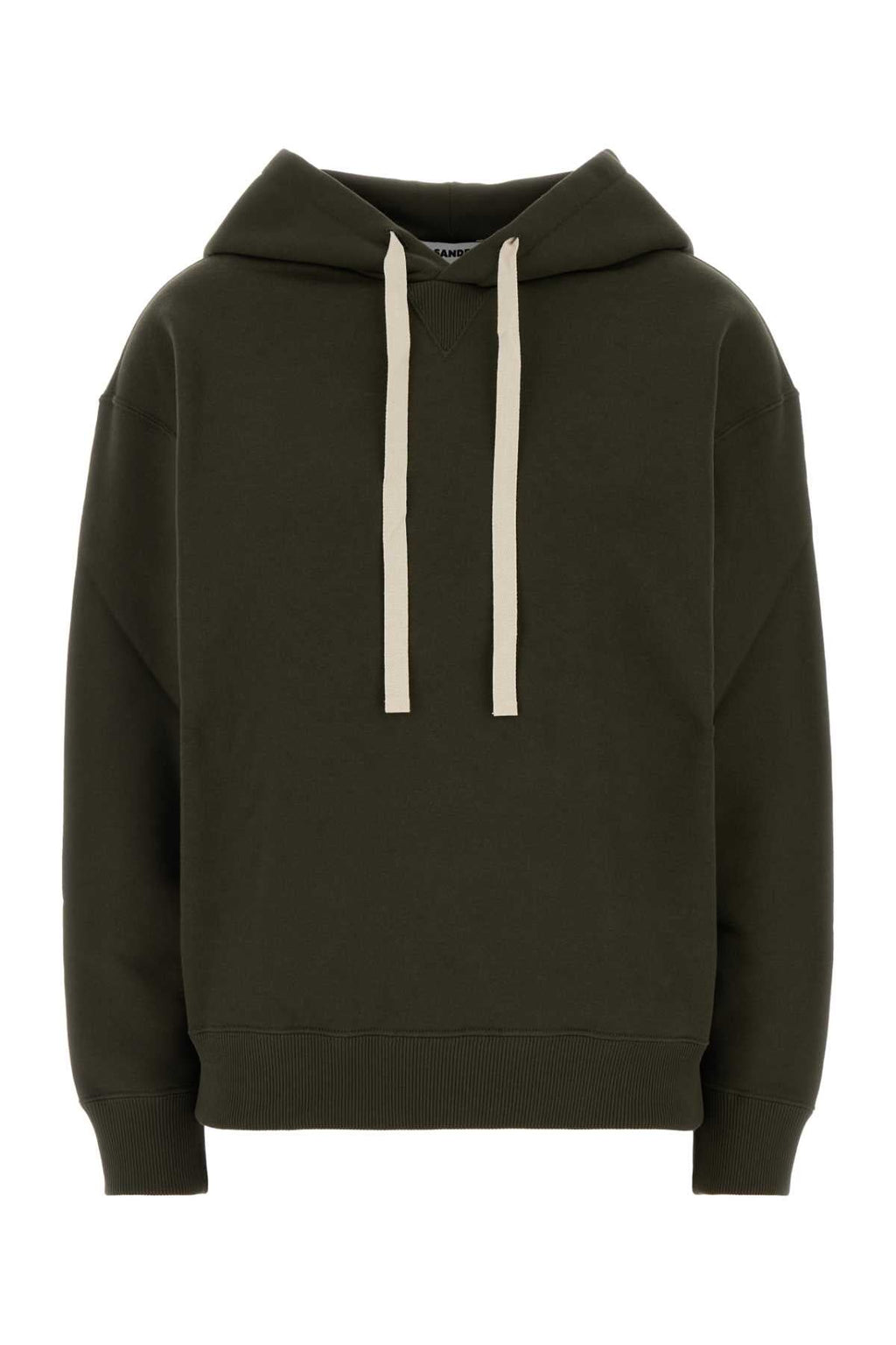 Jil Sander Women Olive Green Cotton Sweatshirt