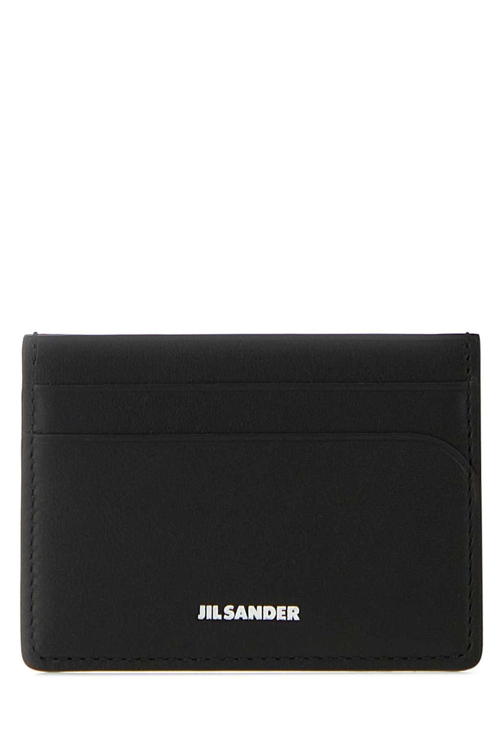 Jil Sander Men Black Leather Card Holder