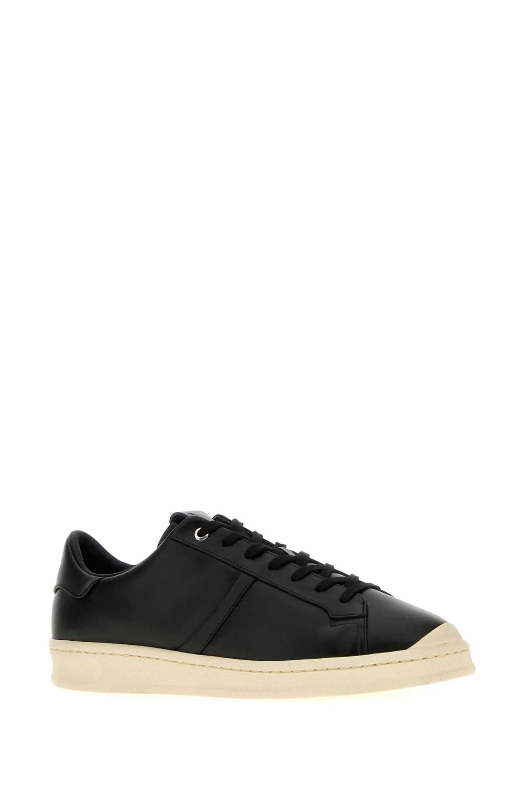 Jil Sander Men Black Leather Sneakers